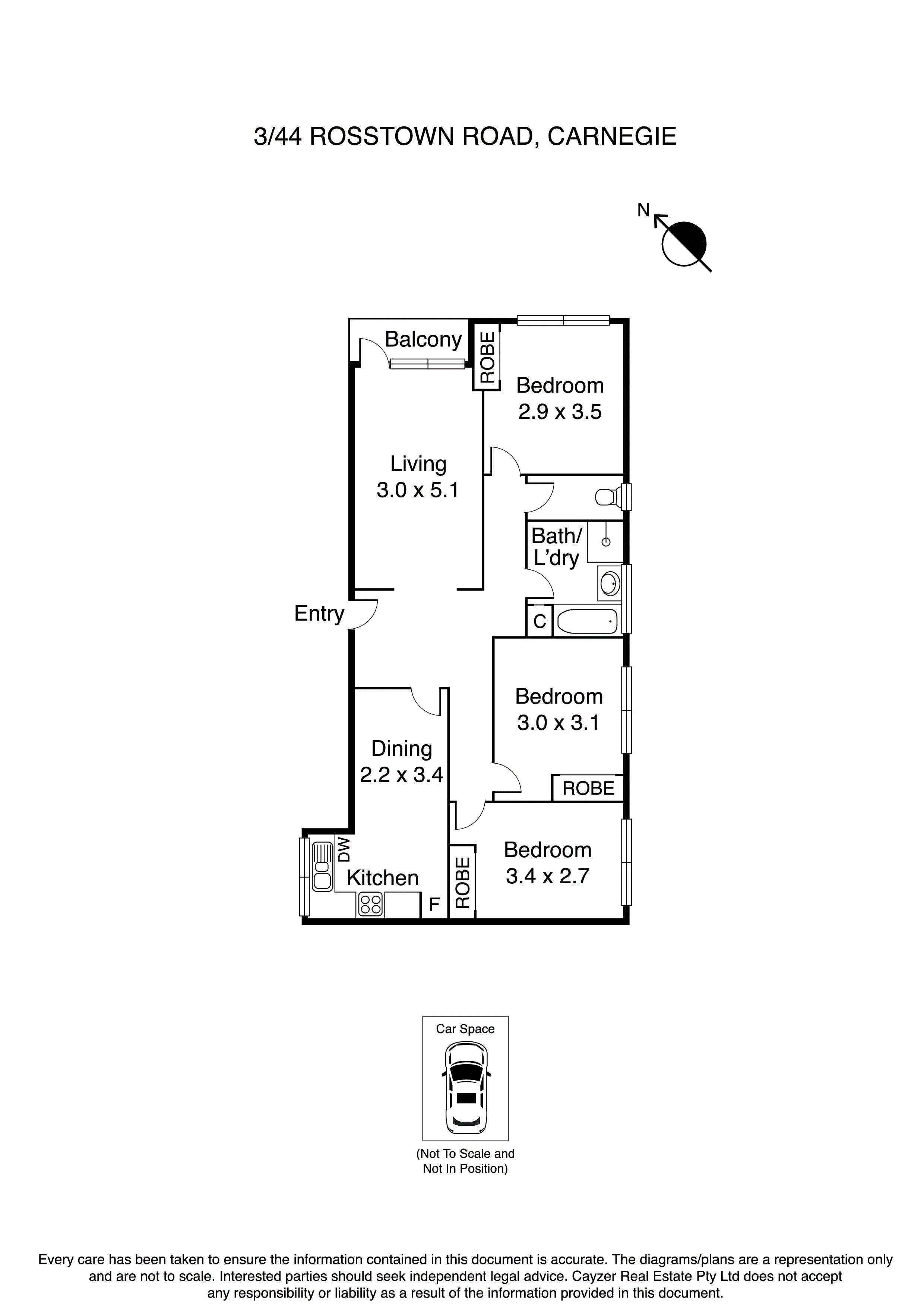 3/44 Rosstown Road, CARNEGIE VIC 3163 - Floorplan