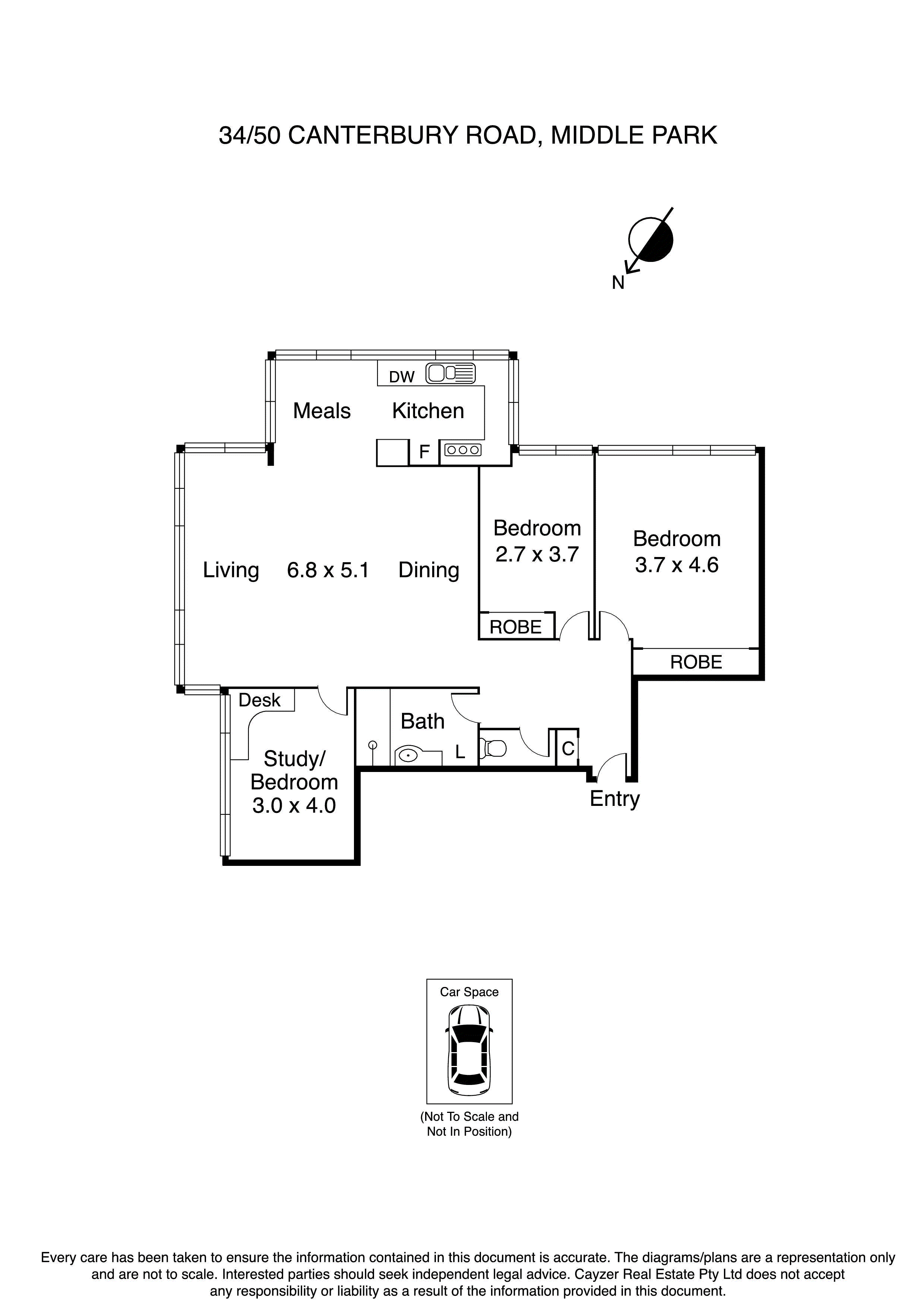 34/50 Canterbury Road, MIDDLE PARK VIC 3206 - Floorplan