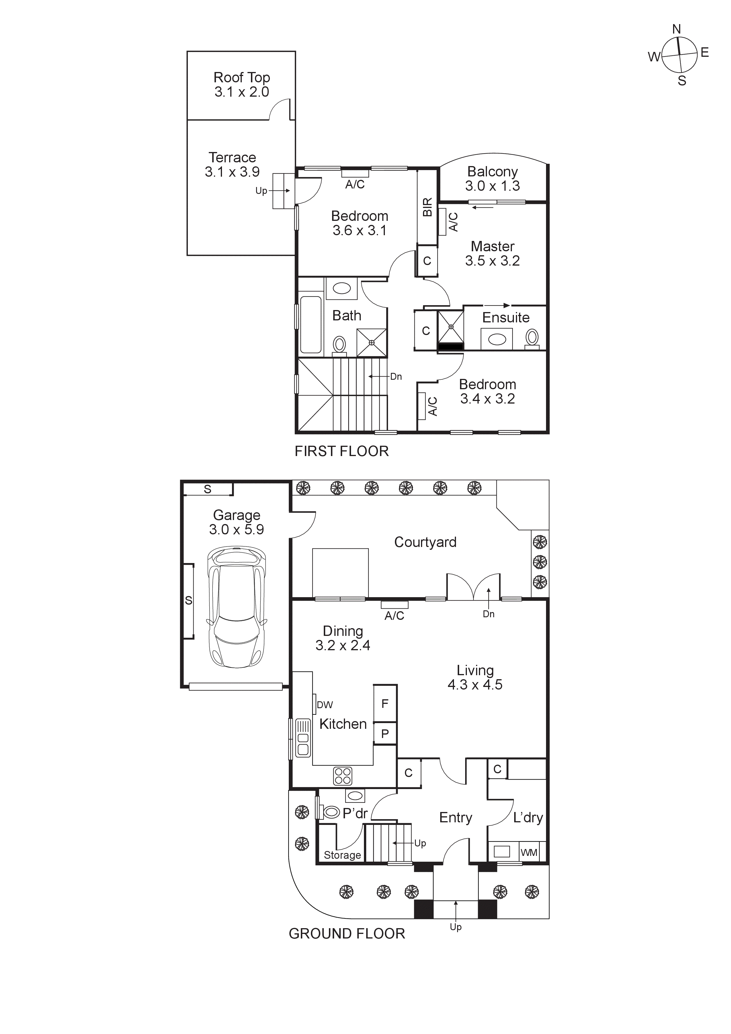 3/5 Walker Avenue, Hampton VIC 3188 - Floorplan