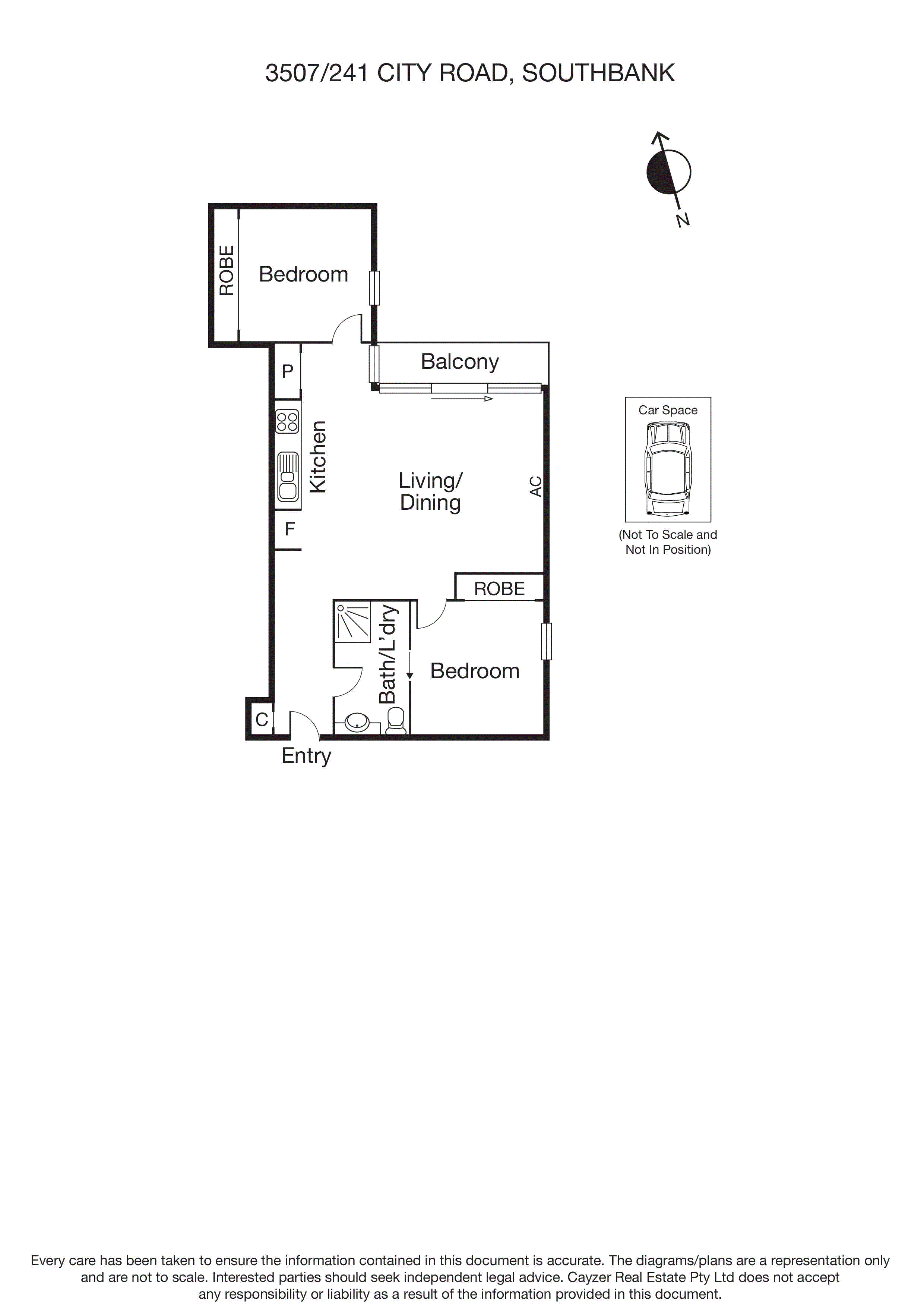 3507/241 City Road, SOUTHBANK VIC 3006 - Floorplan