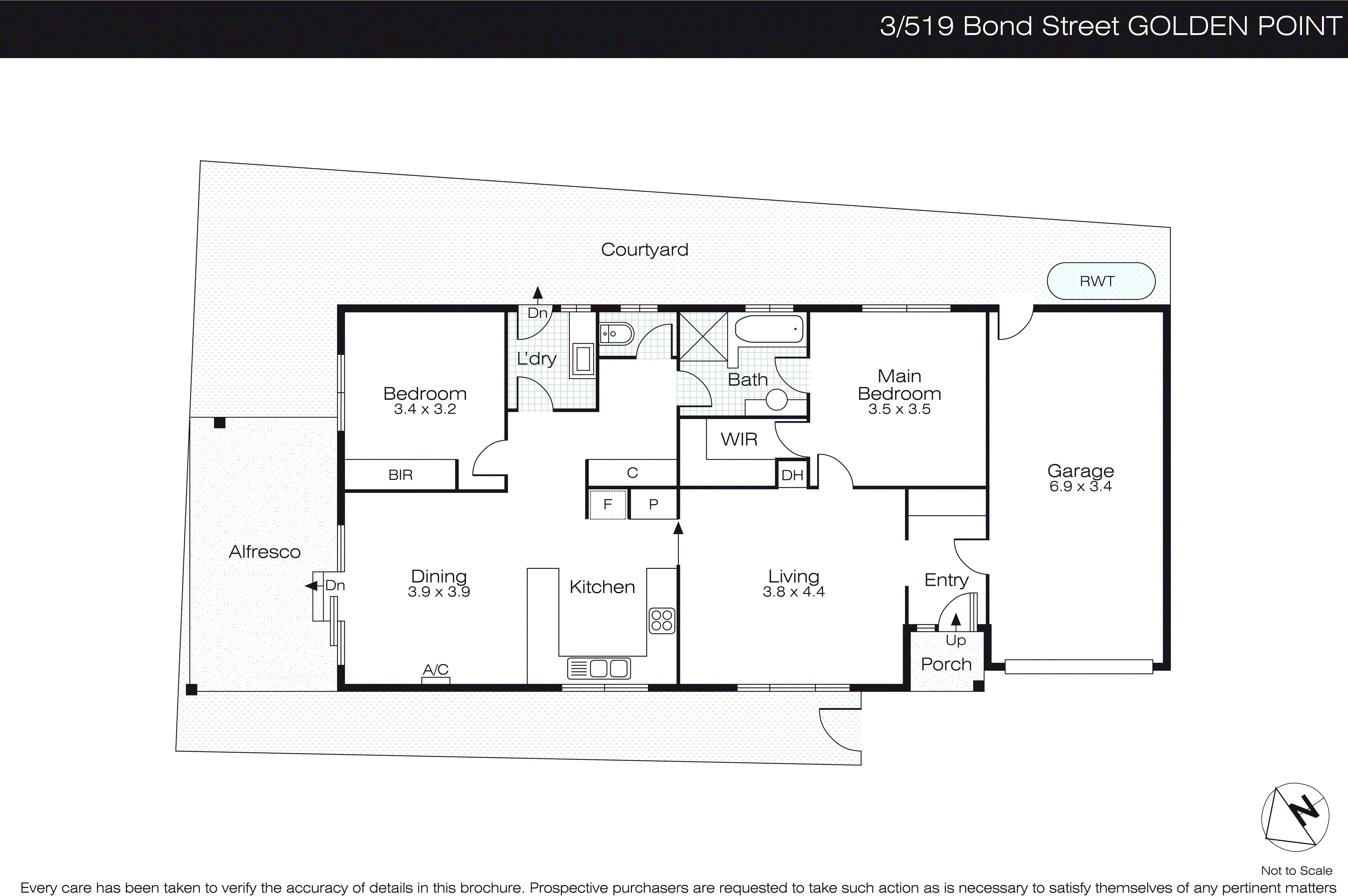 3/519 Bond Street, Golden Point VIC 3350 - Floorplan