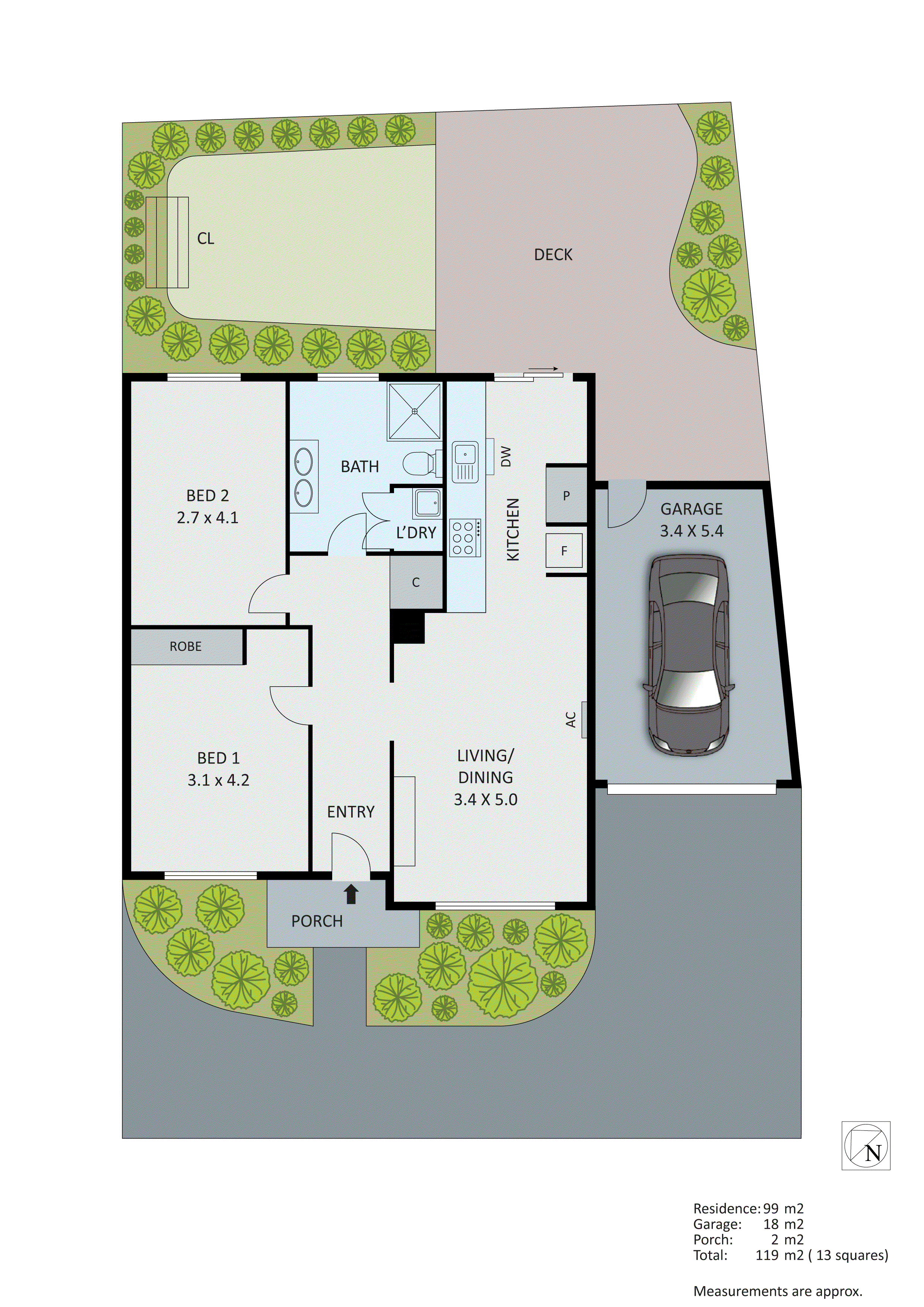 3/52 Sherwood Avenue, Chelsea VIC 3196 - Floorplan