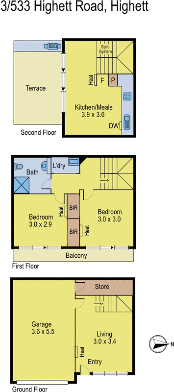 3/533 Highett Road, Highett VIC 3190 - Floorplan