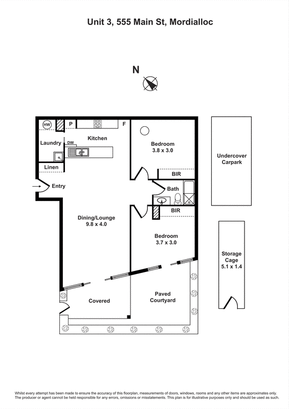 3/555 Main Street, Mordialloc VIC 3195 - Floorplan