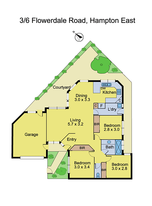 3/6 Flowerdale Road, Hampton East VIC 3188 - Floorplan