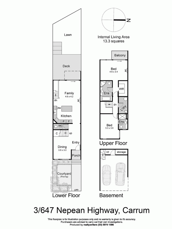 3/647 Nepean Highway, CARRUM VIC 3197 - Floorplan