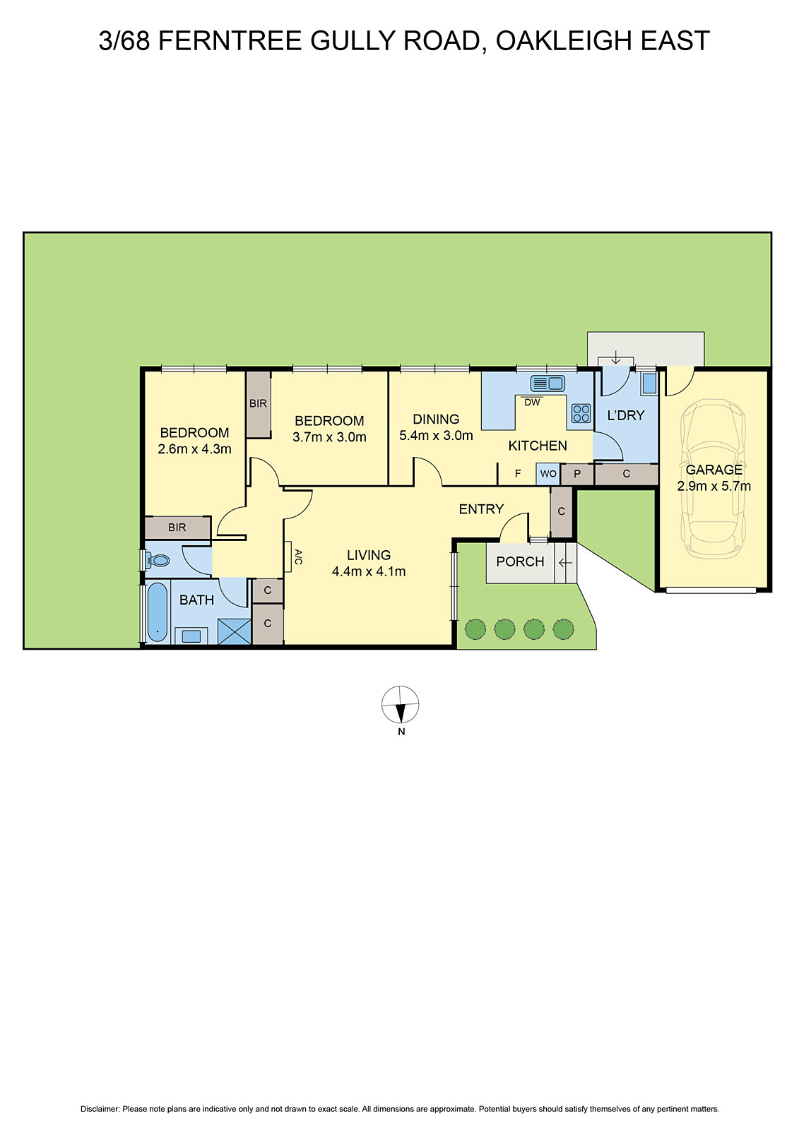 3/68 Ferntree Gully Road, Oakleigh East VIC 3166 - Floorplan