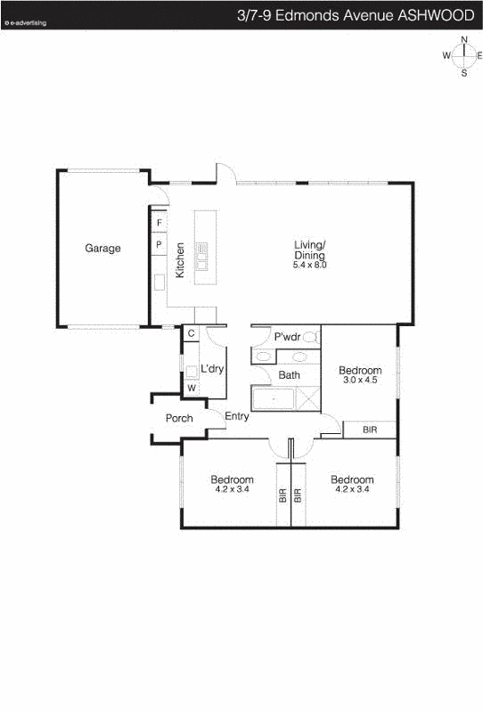 3/7-9 Edmonds Avenue, ASHWOOD VIC 3147 - Floorplan