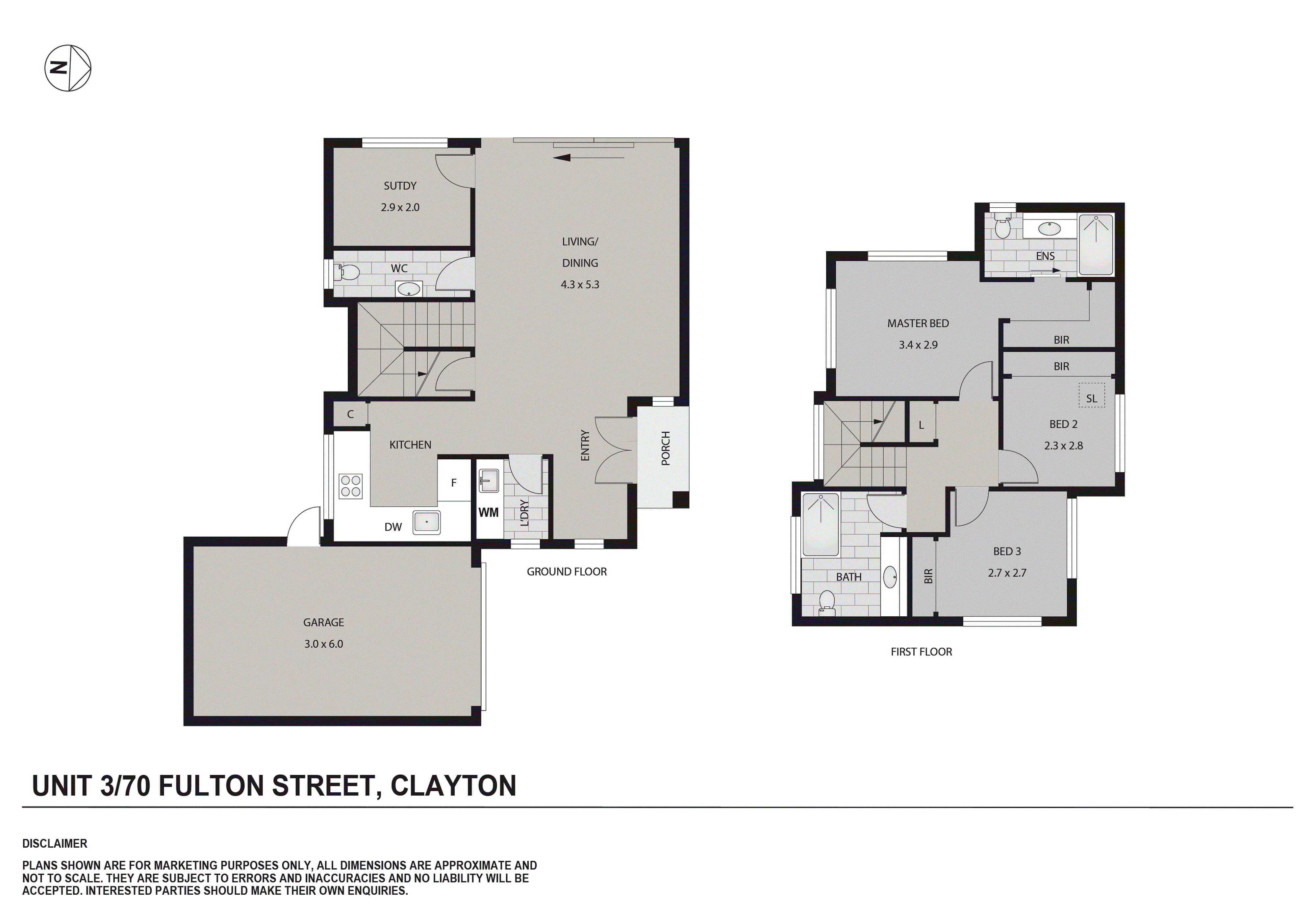 3/70 Fulton Street, Clayton VIC 3168 - Floorplan