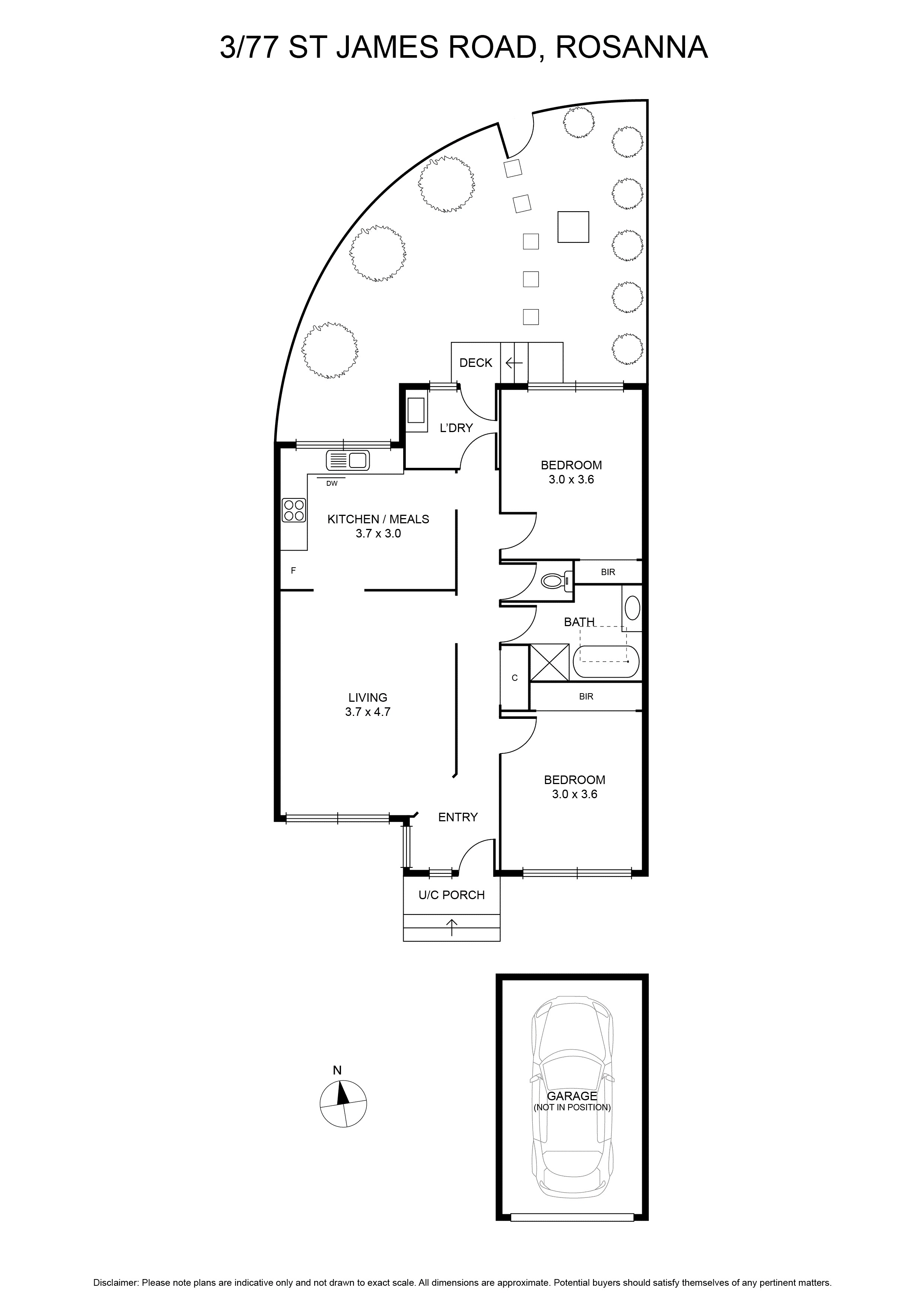 3/77 St James Road, Rosanna VIC 3084 - Floorplan