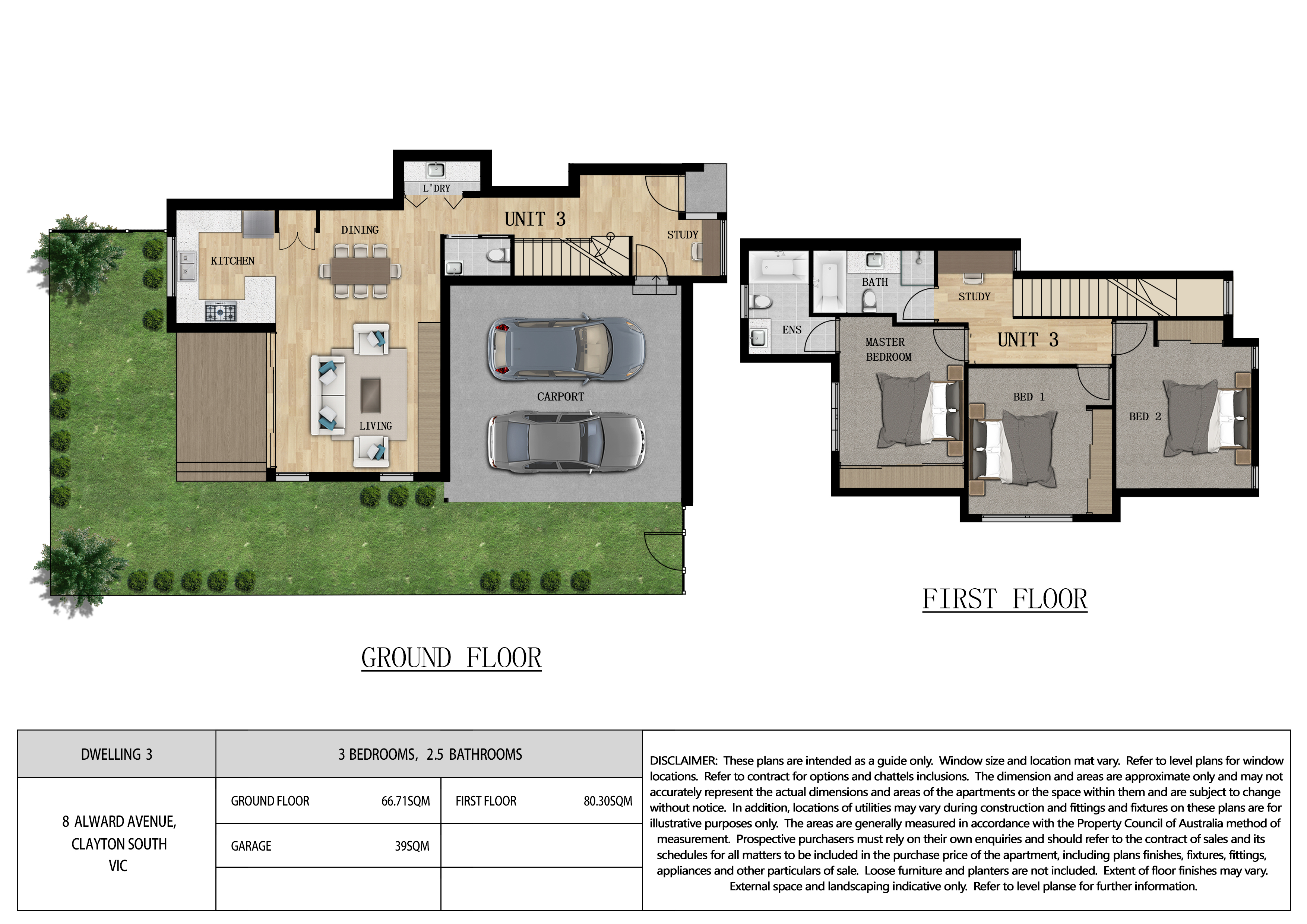3/8 Alward Avenue, CLAYTON SOUTH VIC 3169 - Floorplan