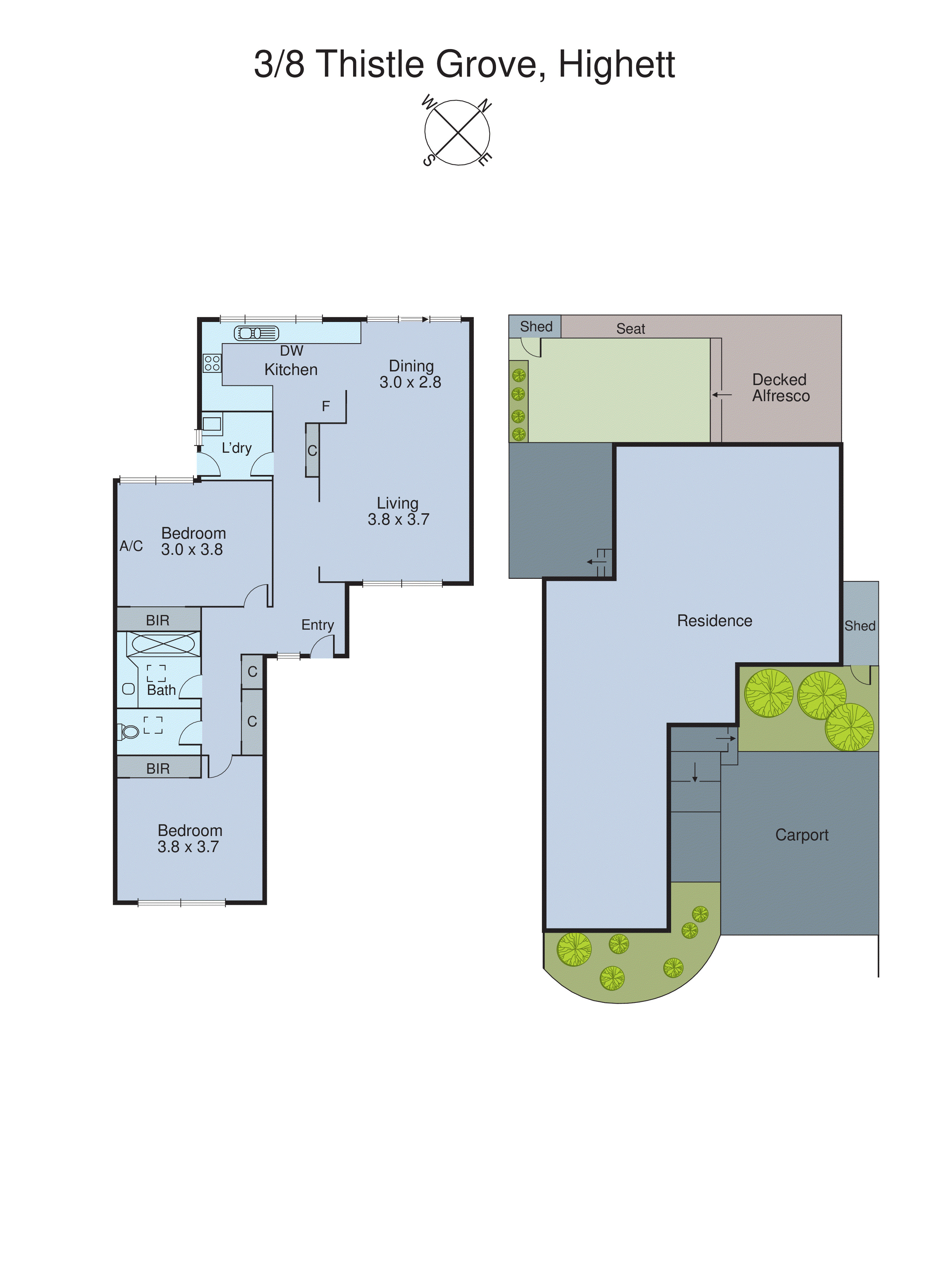 3/8 Thistle Grove, Highett VIC 3190 - Floorplan