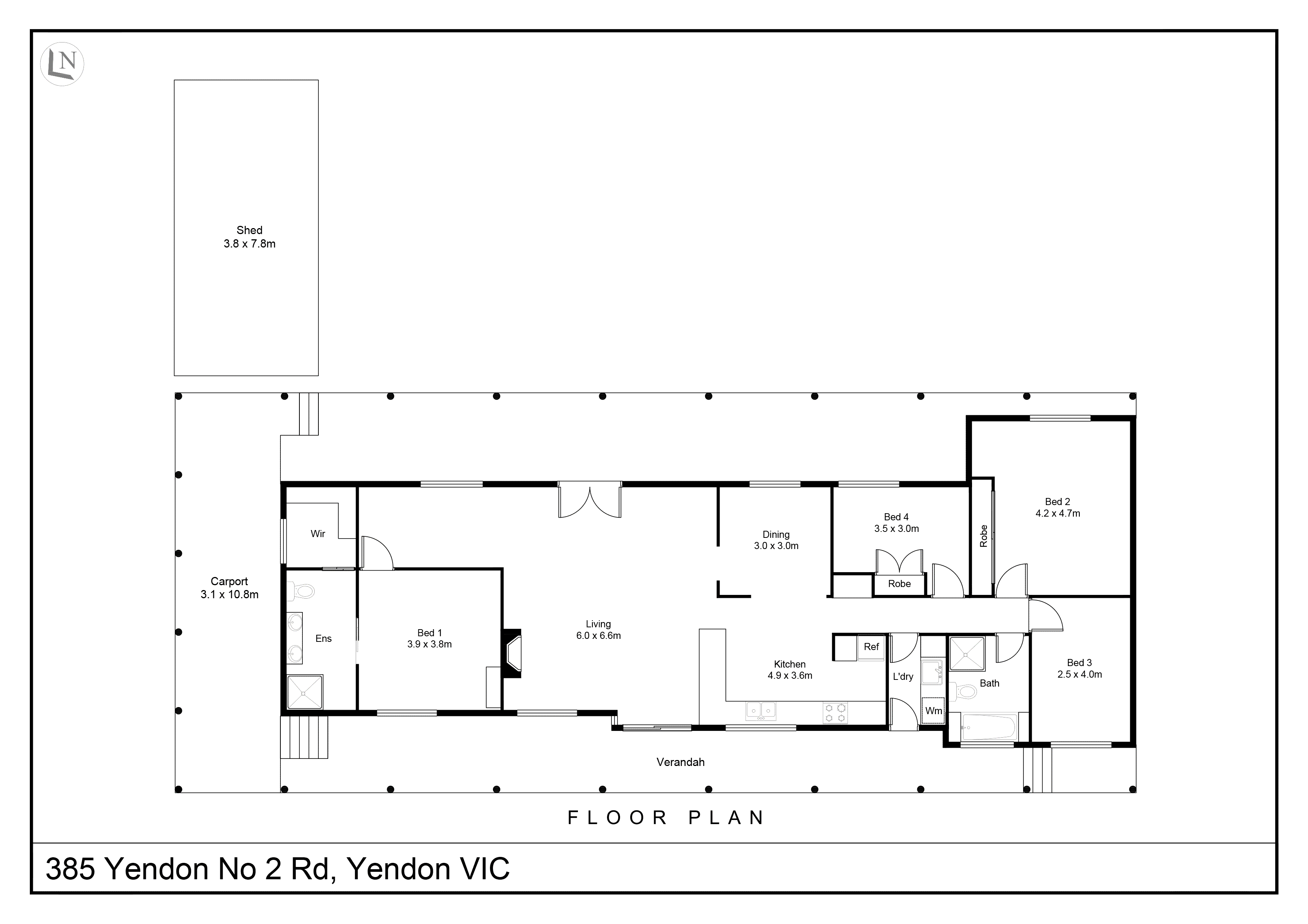 385 Yendon No 2 Road, Yendon VIC 3352 - Floorplan