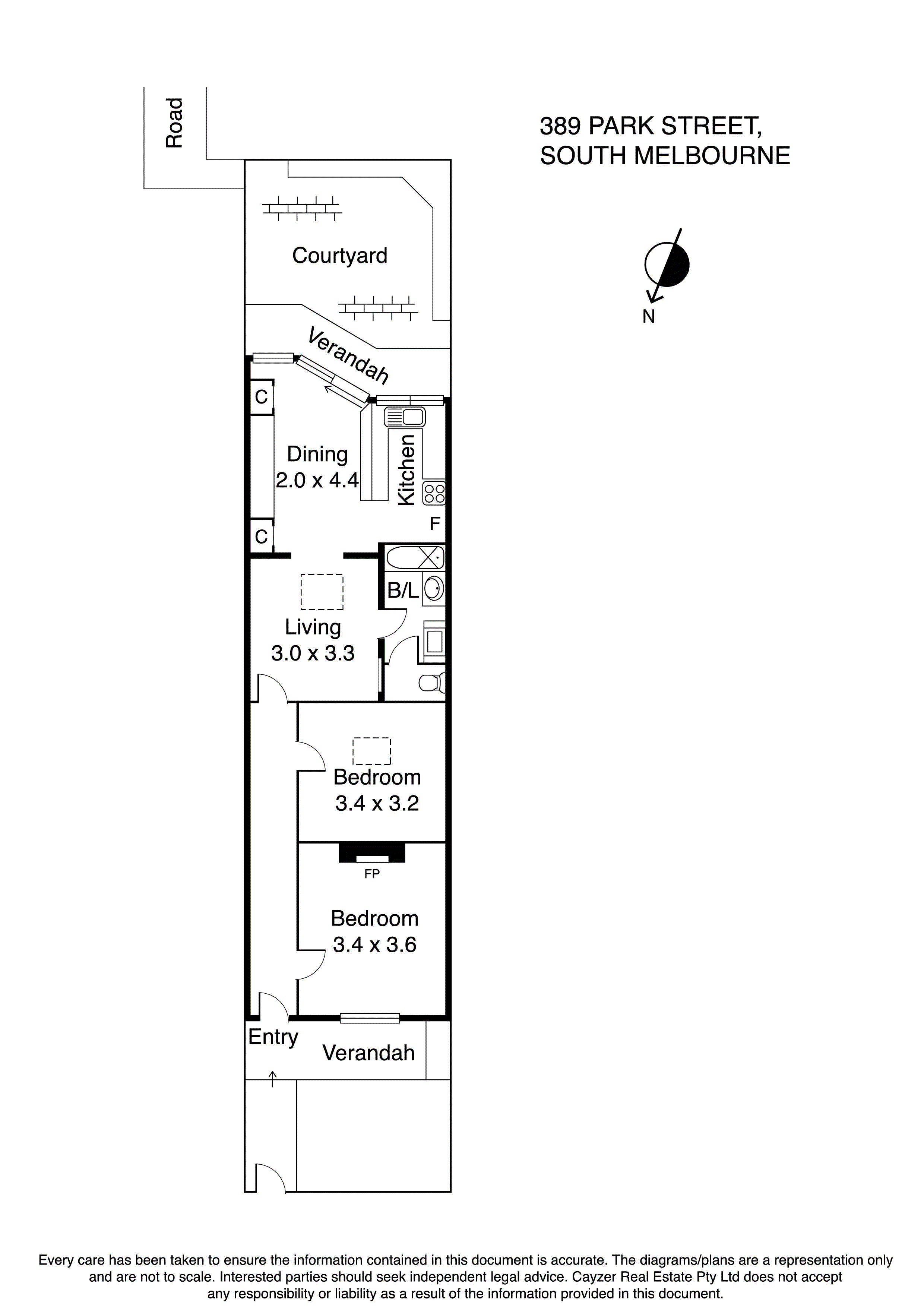 389 Park Street, SOUTH MELBOURNE VIC 3205 - Floorplan
