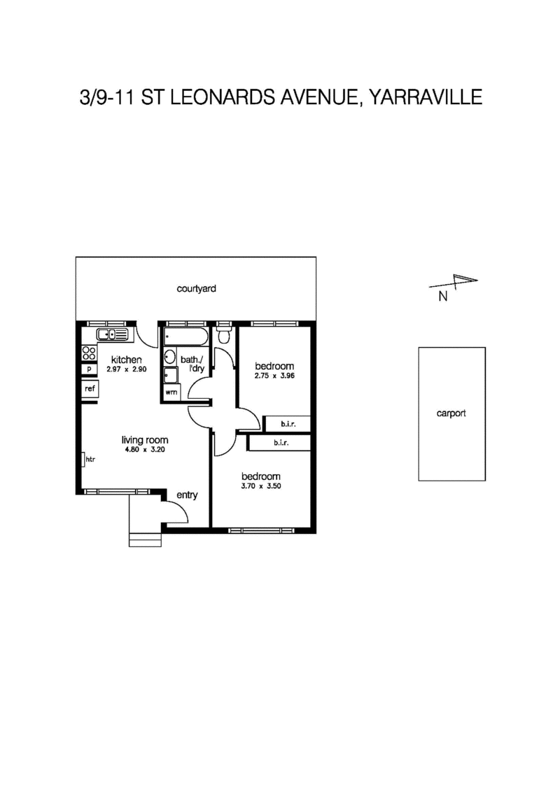3/9-11 St Leonards Avenue, YARRAVILLE VIC 3013 - Floorplan