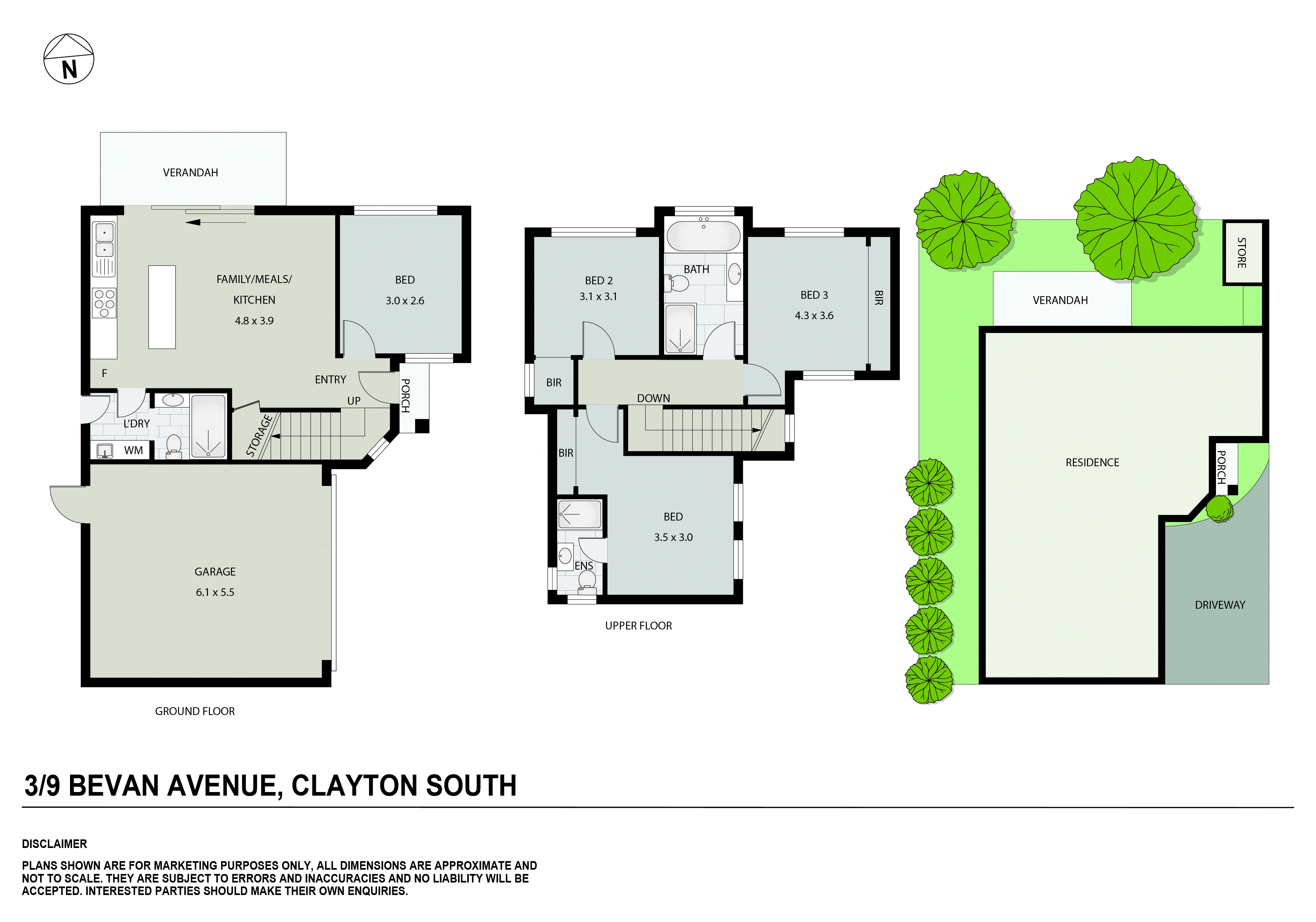 3/9 Bevan Avenue, Clayton South VIC 3169 - Floorplan