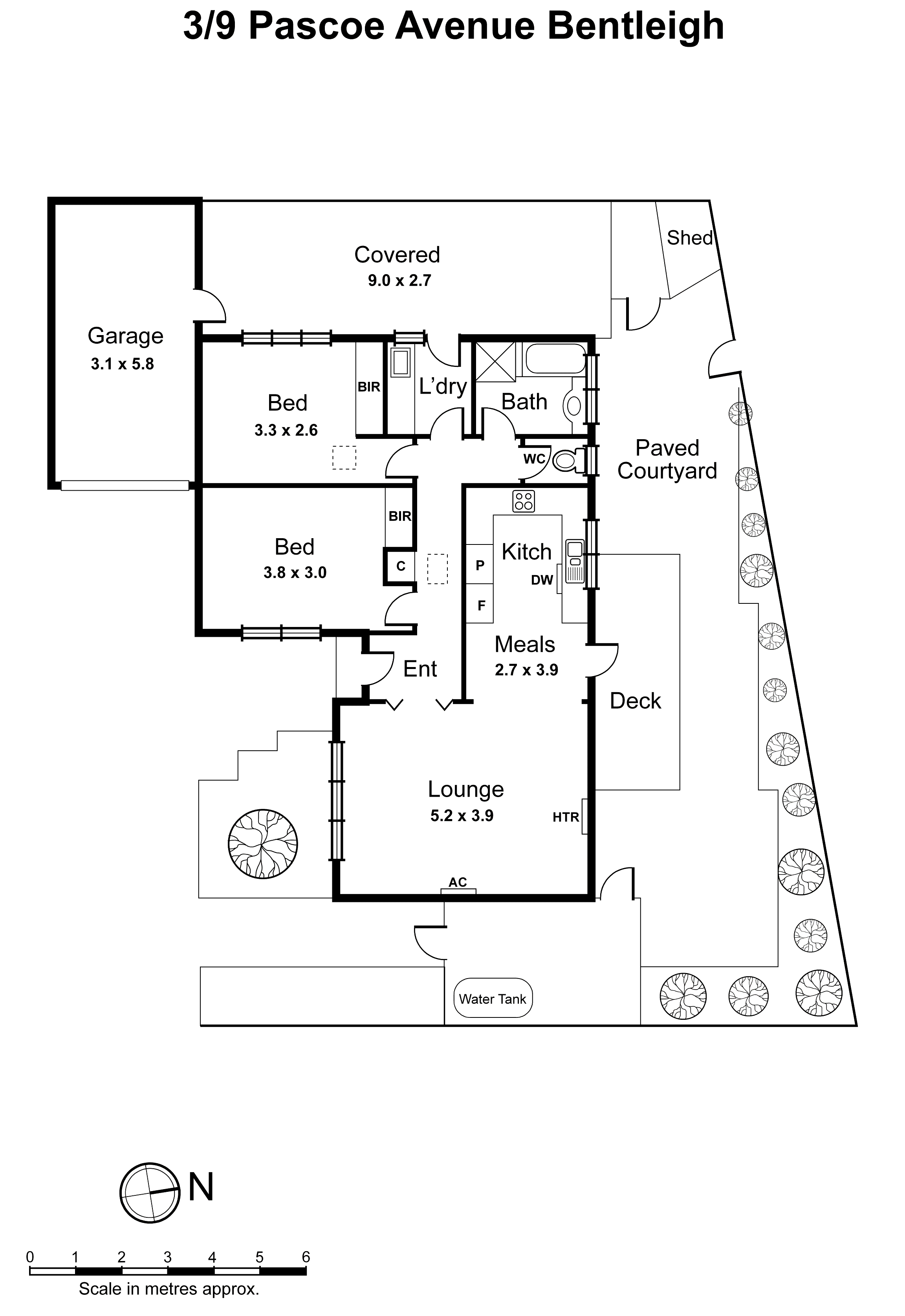 3/9 Pascoe Avenue, Bentleigh VIC 3204 - Floorplan