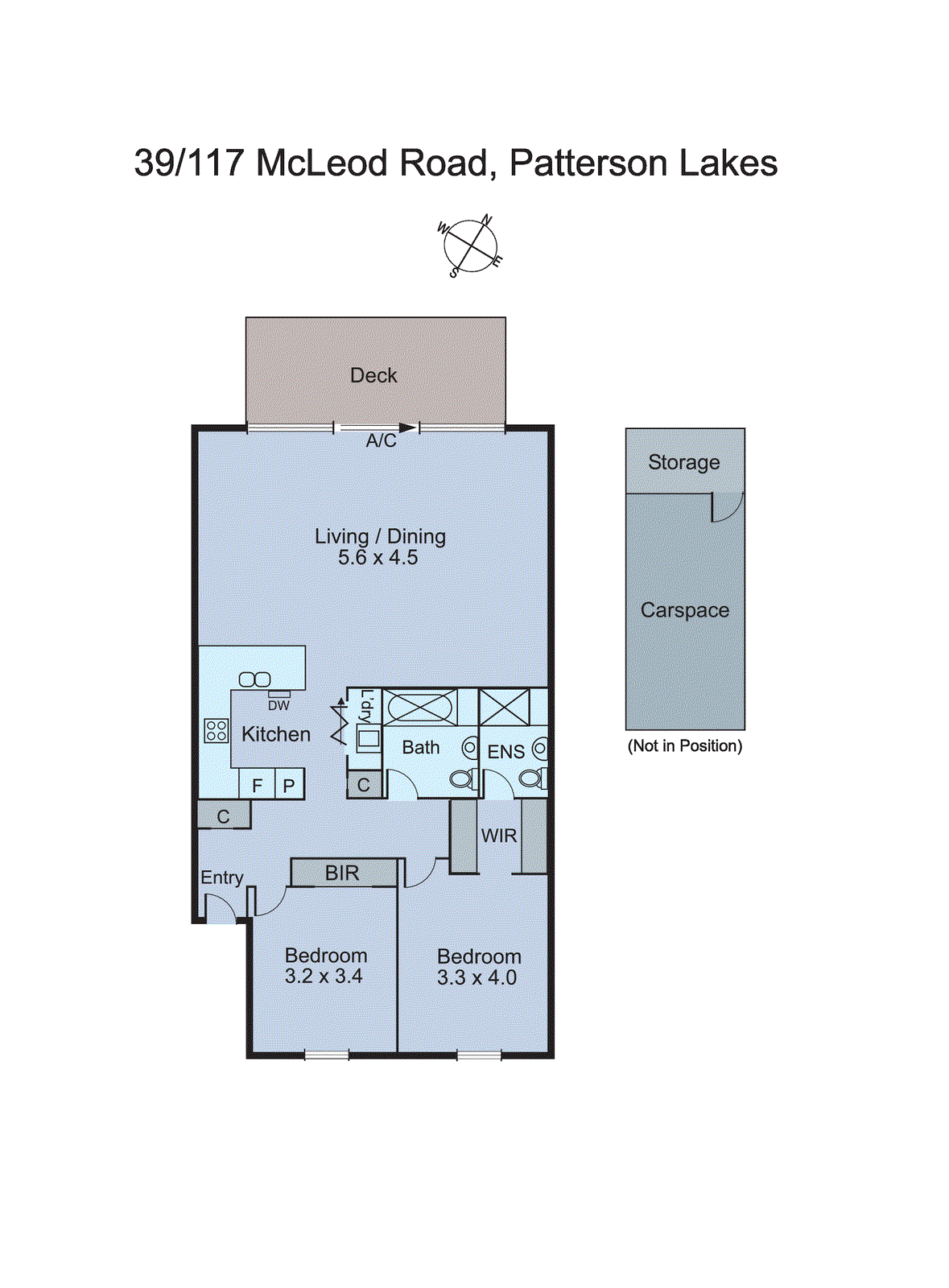 39/117 Mcleod Road, Patterson Lakes VIC 3197 - Floorplan