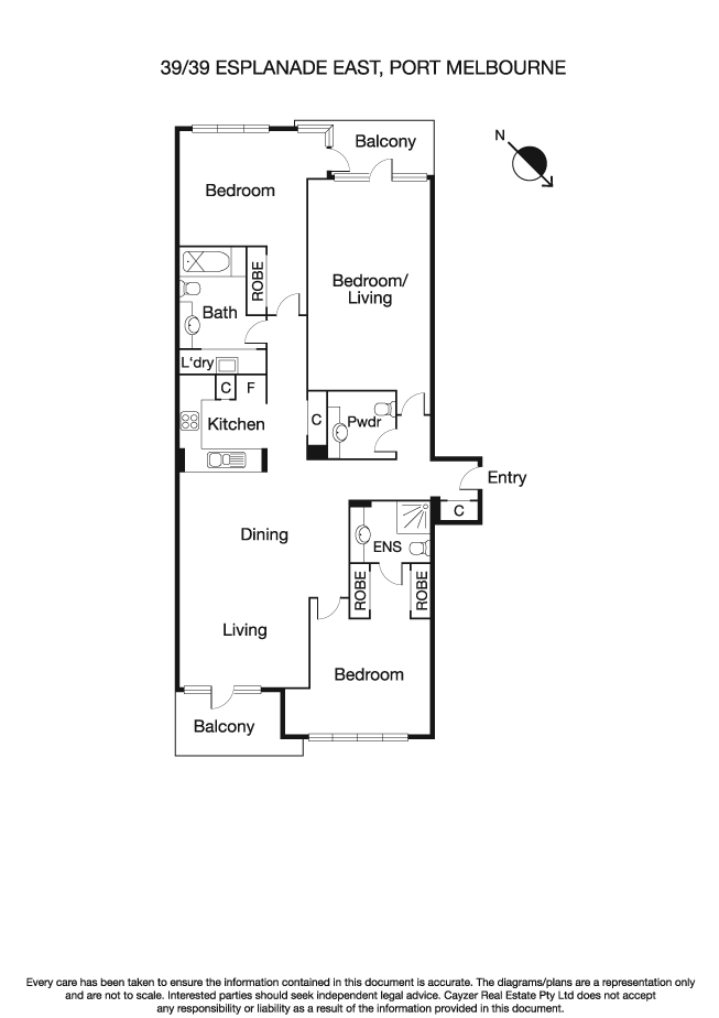 39/39 Esplanade East, PORT MELBOURNE VIC 3207 - Floorplan