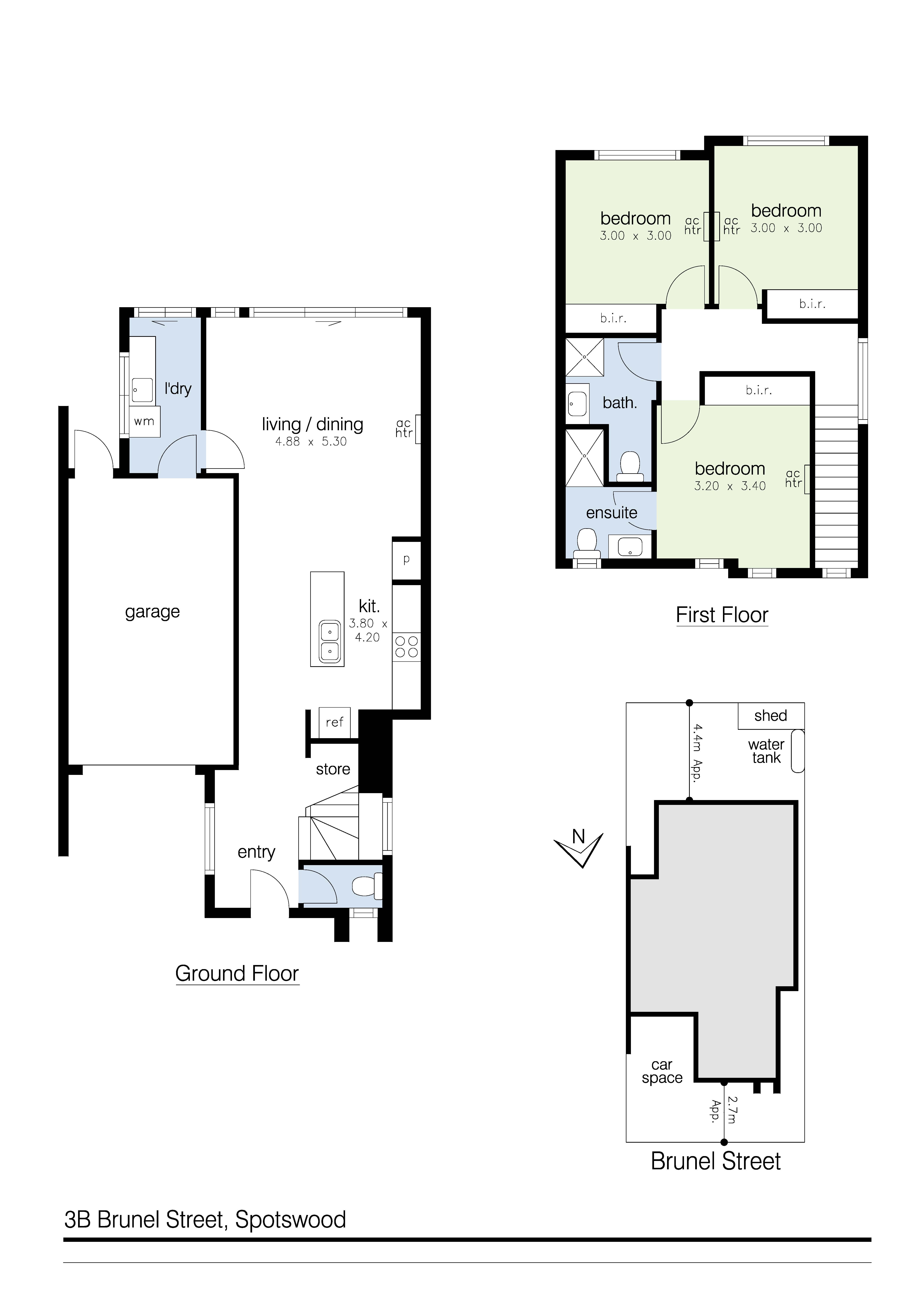 3B Brunel Street, South Kingsville VIC 3015 - Floorplan