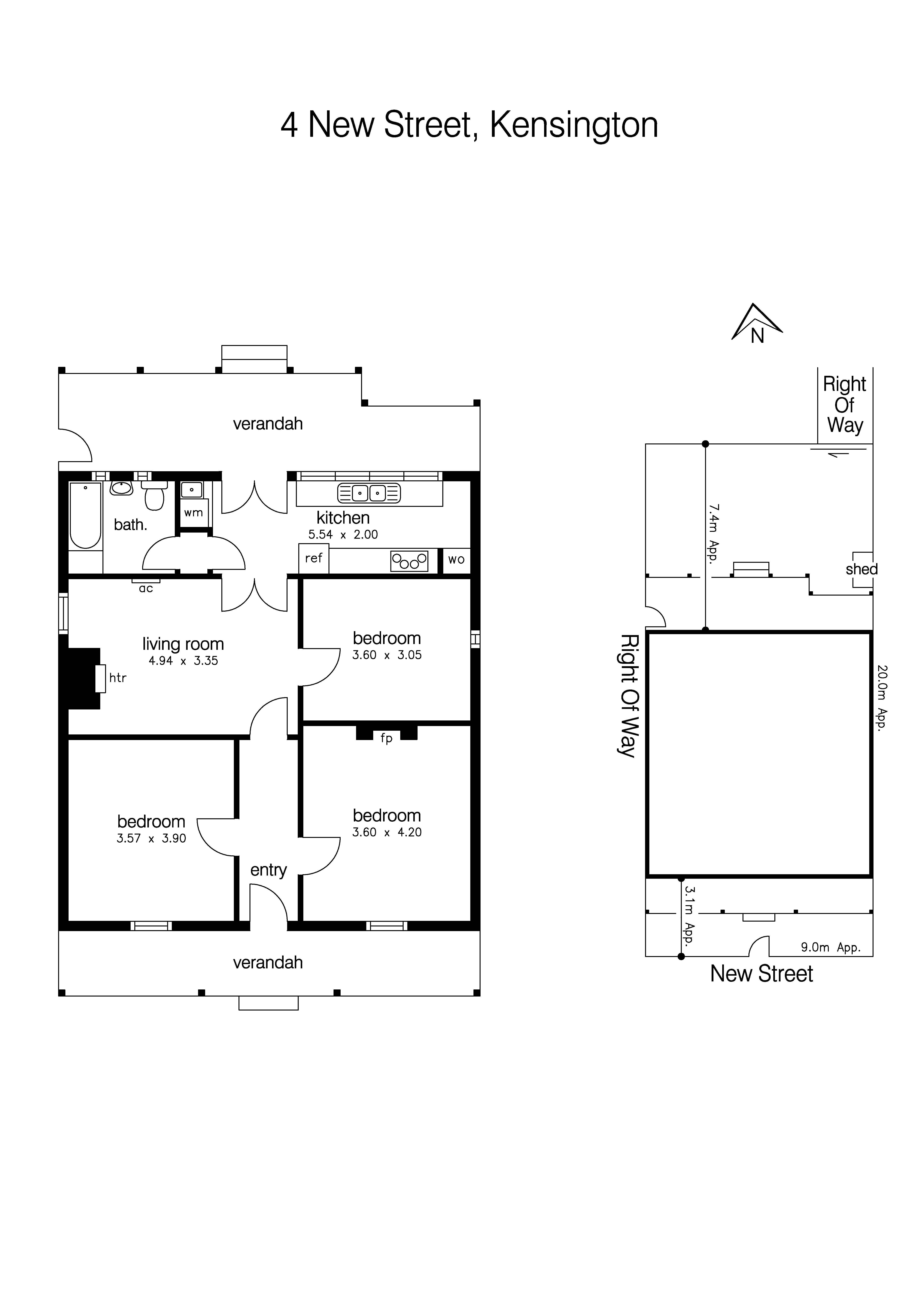 4 New Street, KENSINGTON VIC 3031 - Floorplan
