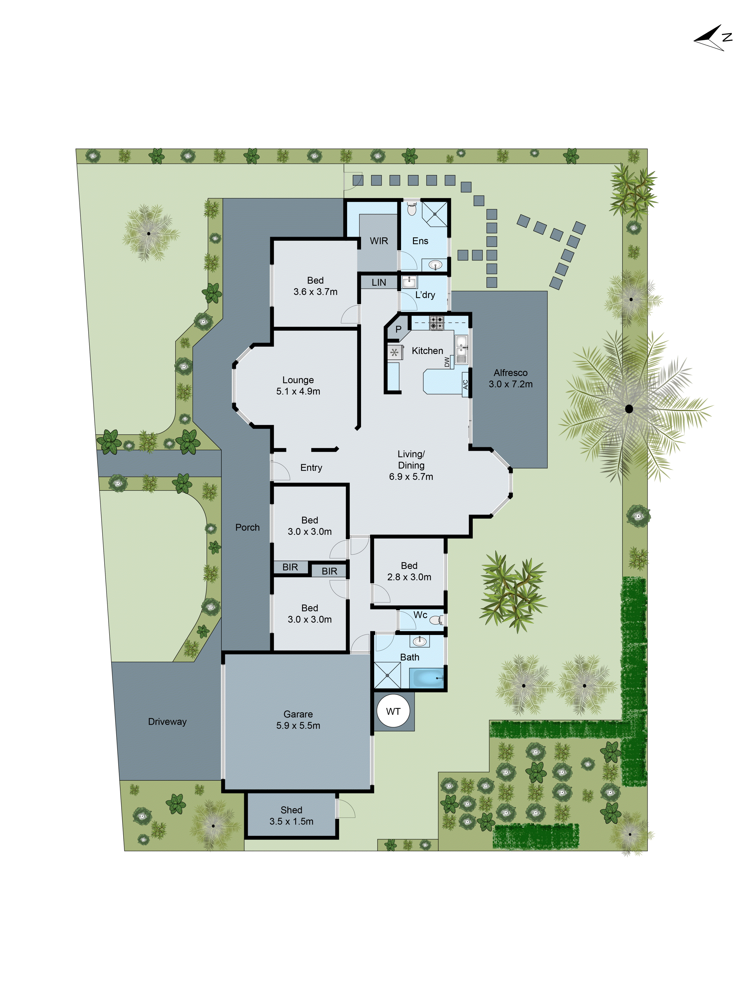 4 Oakwood Crescent, Waurn Ponds VIC 3216 - Floorplan