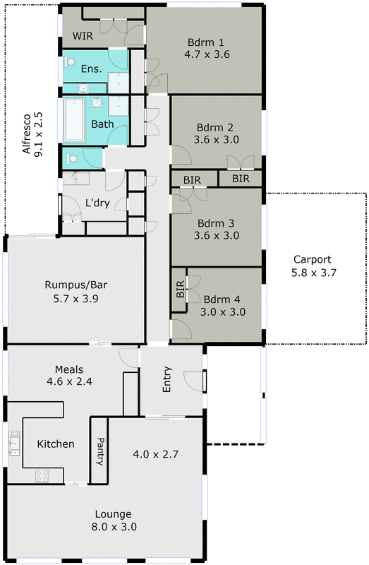 4 Rossio Grove, Wendouree VIC 3355 - Floorplan