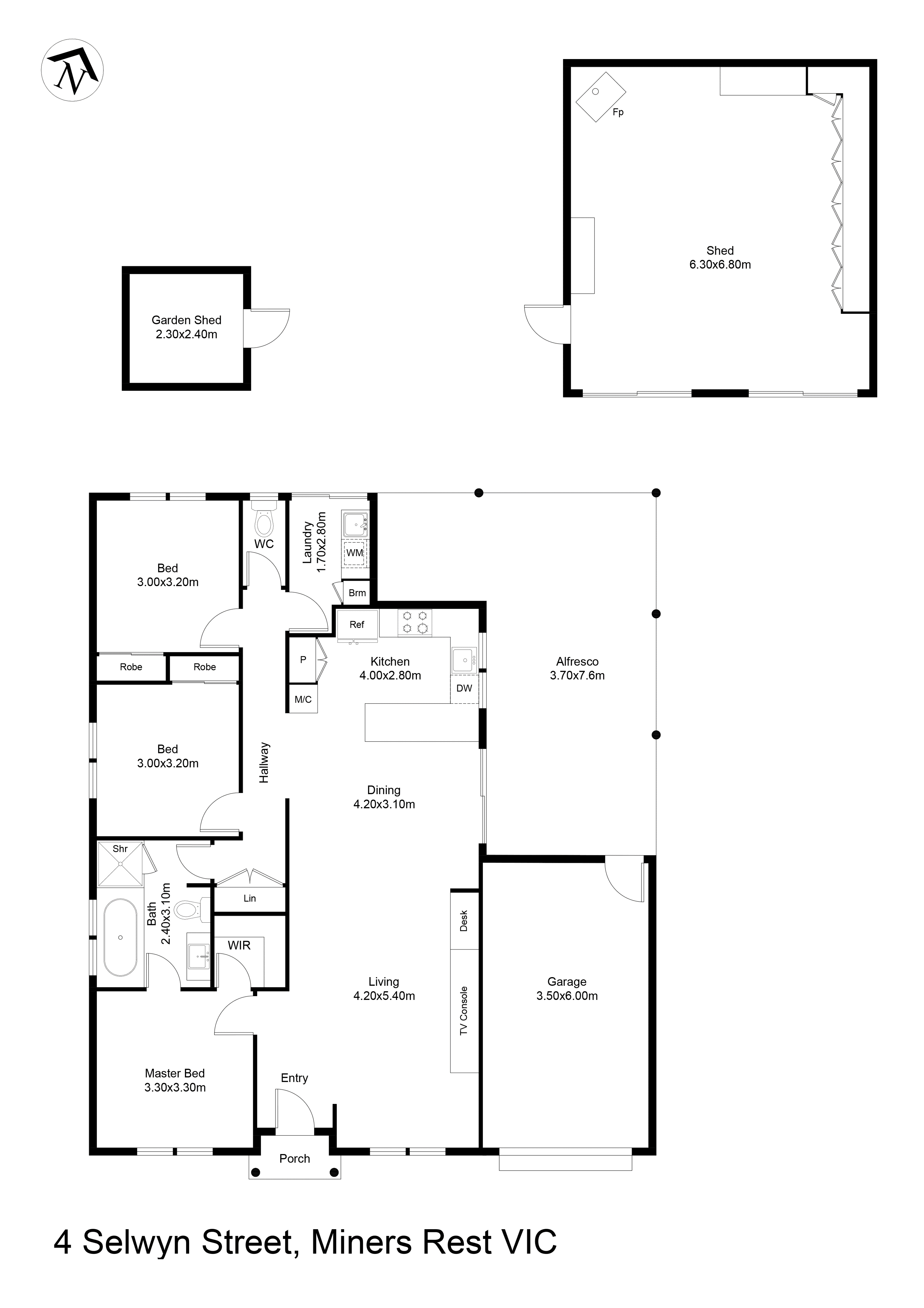 4 Selwyn Street, Miners Rest VIC 3352 - Floorplan