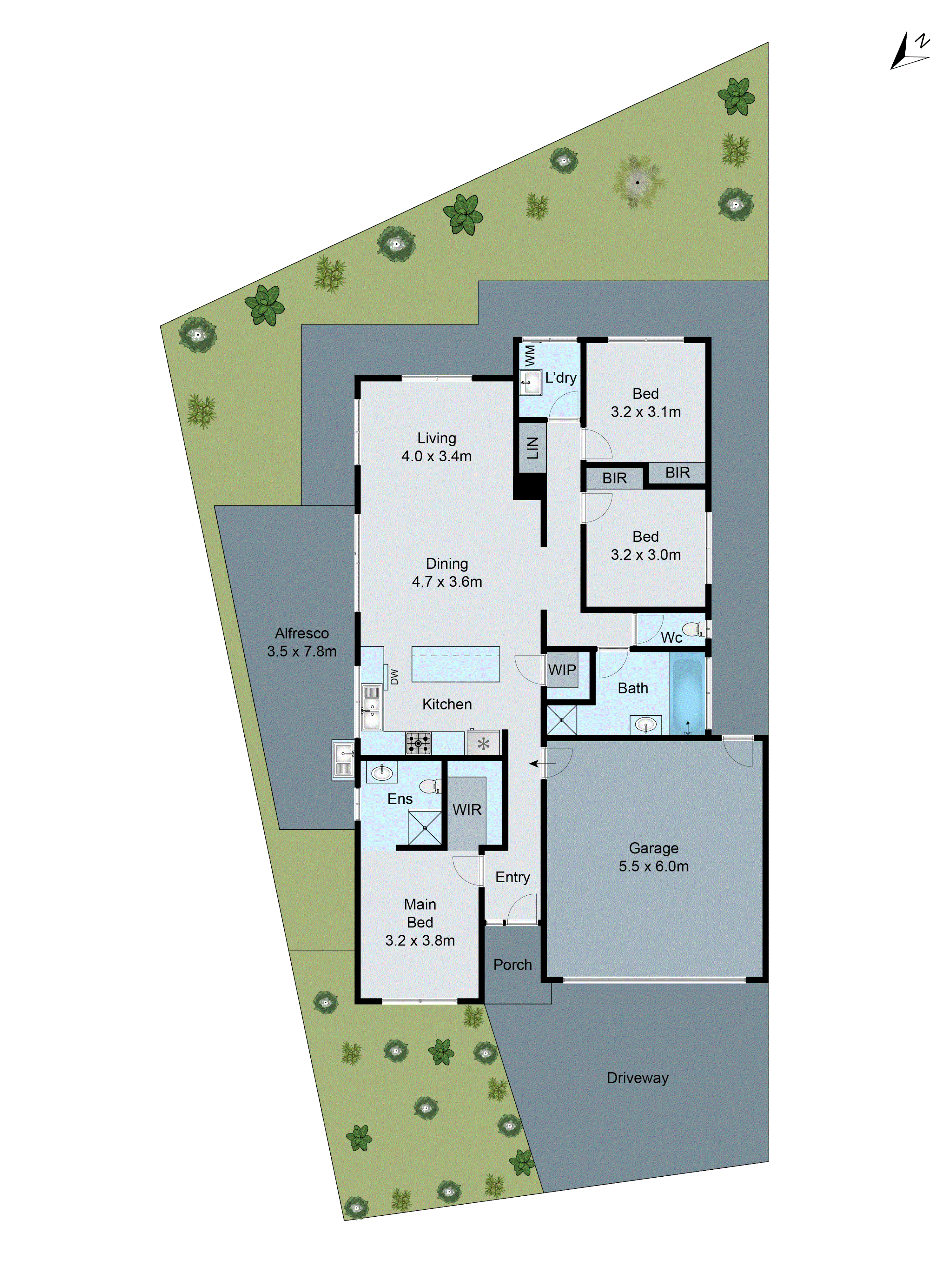 4 Viogner Place, Waurn Ponds VIC 3216 - Floorplan