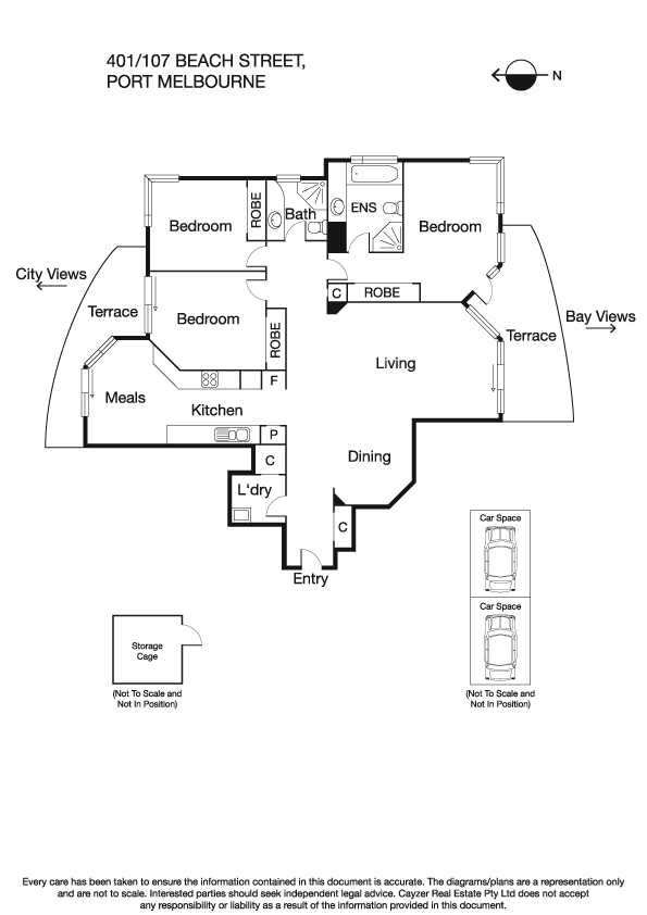 401/107 Beach Street, PORT MELBOURNE VIC 3207 - Floorplan