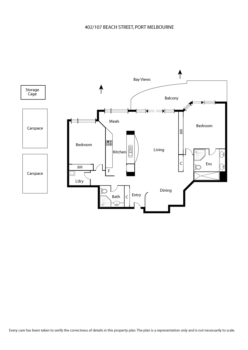 402/107 Beach Street, PORT MELBOURNE VIC 3207 - Floorplan