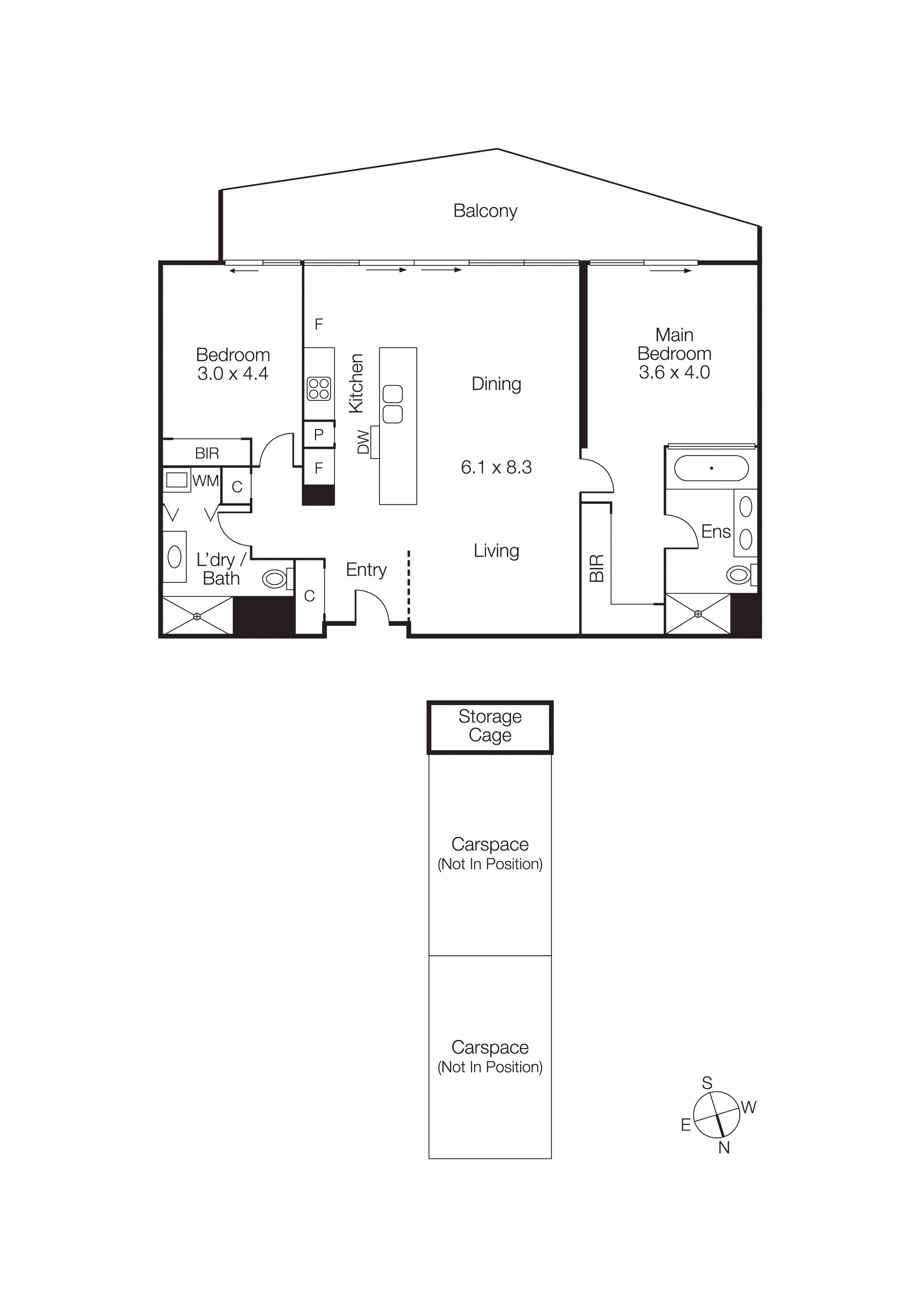 402/155 Beach Street, Port Melbourne VIC 3207 - Floorplan