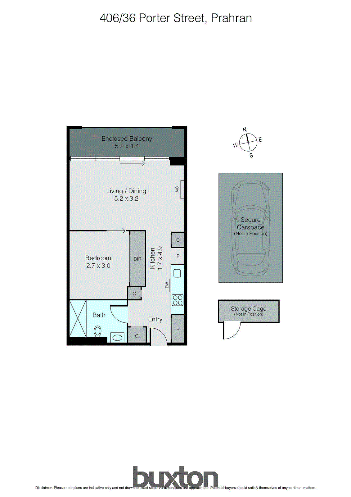 402/36 Porter Street, Prahran VIC 3181 - Floorplan