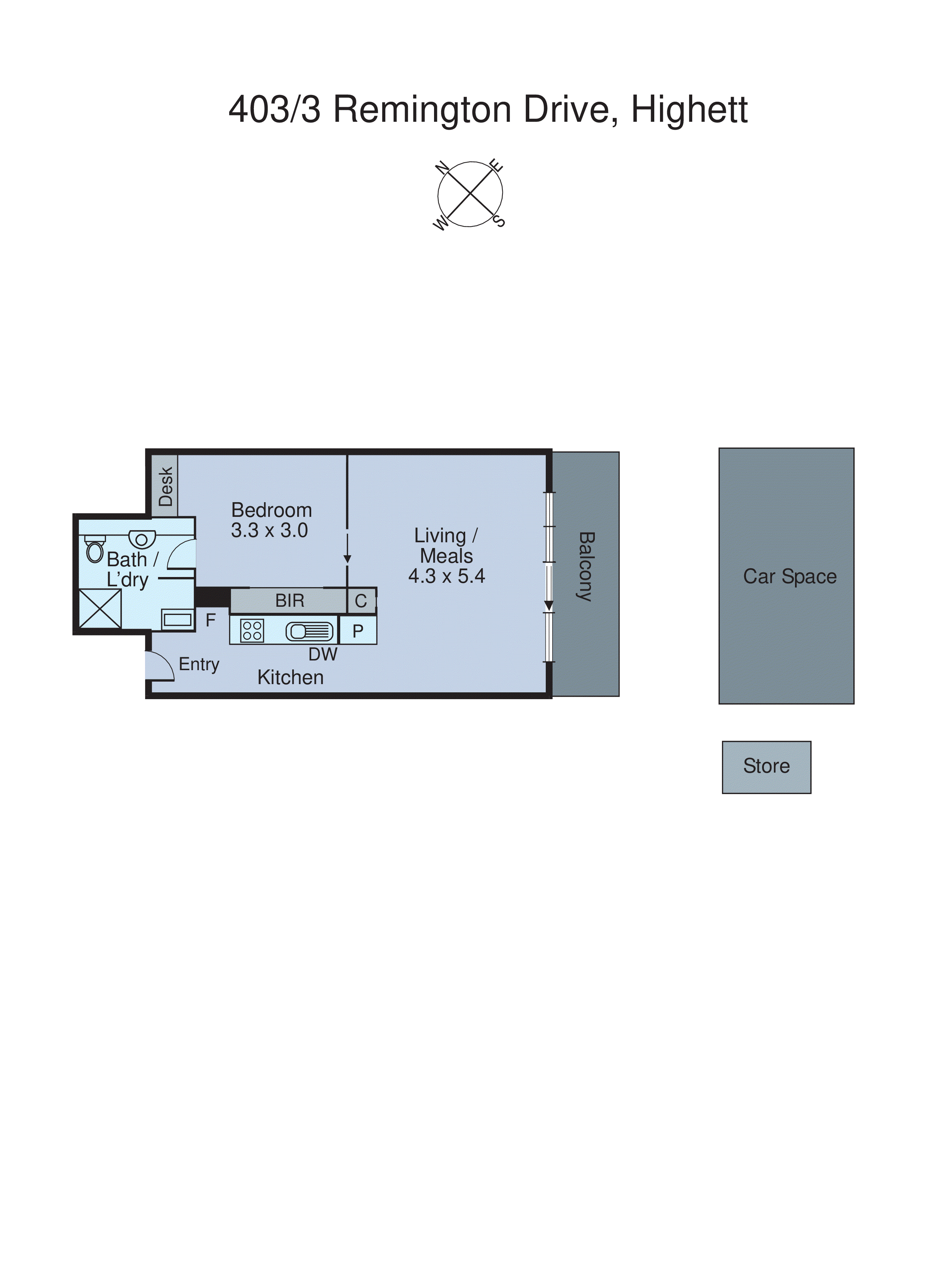403/3 Remington Drive, Highett VIC 3190 - Floorplan