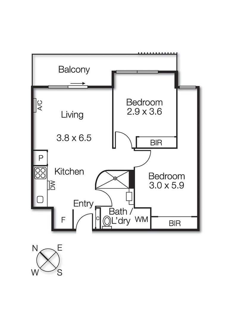 404/101 Bay Street, Port Melbourne VIC 3207 - Floorplan