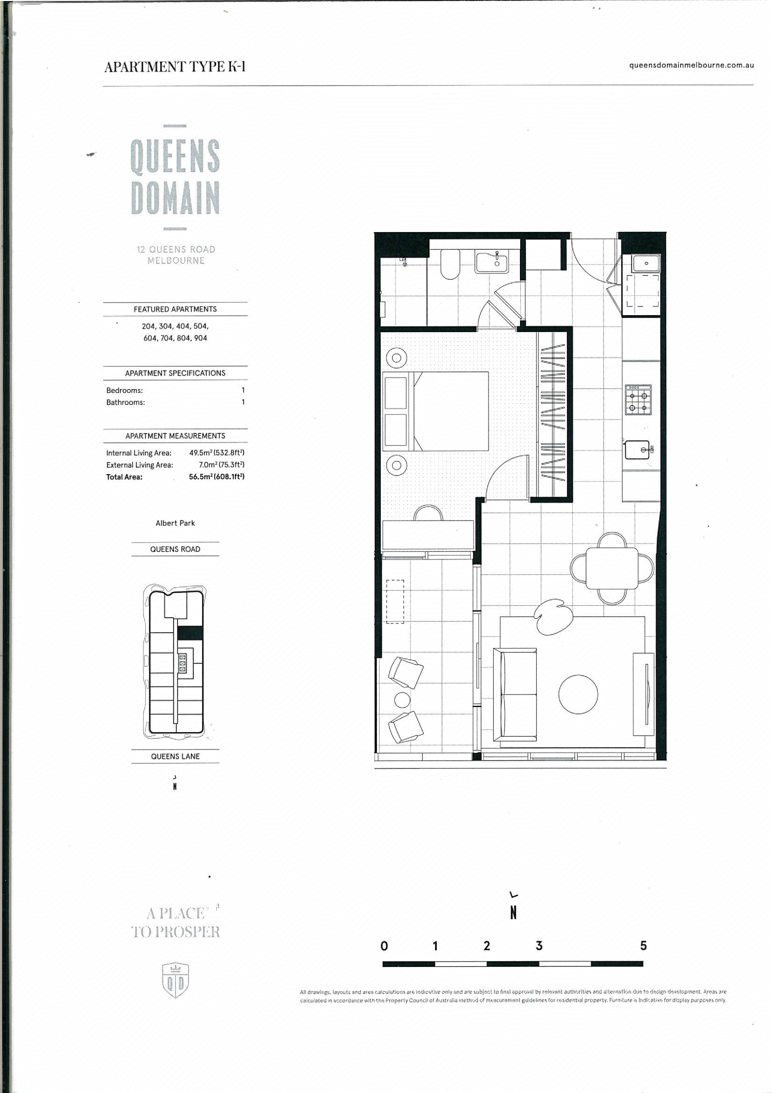 404/12 Queens Road, Melbourne VIC 3004 - Floorplan
