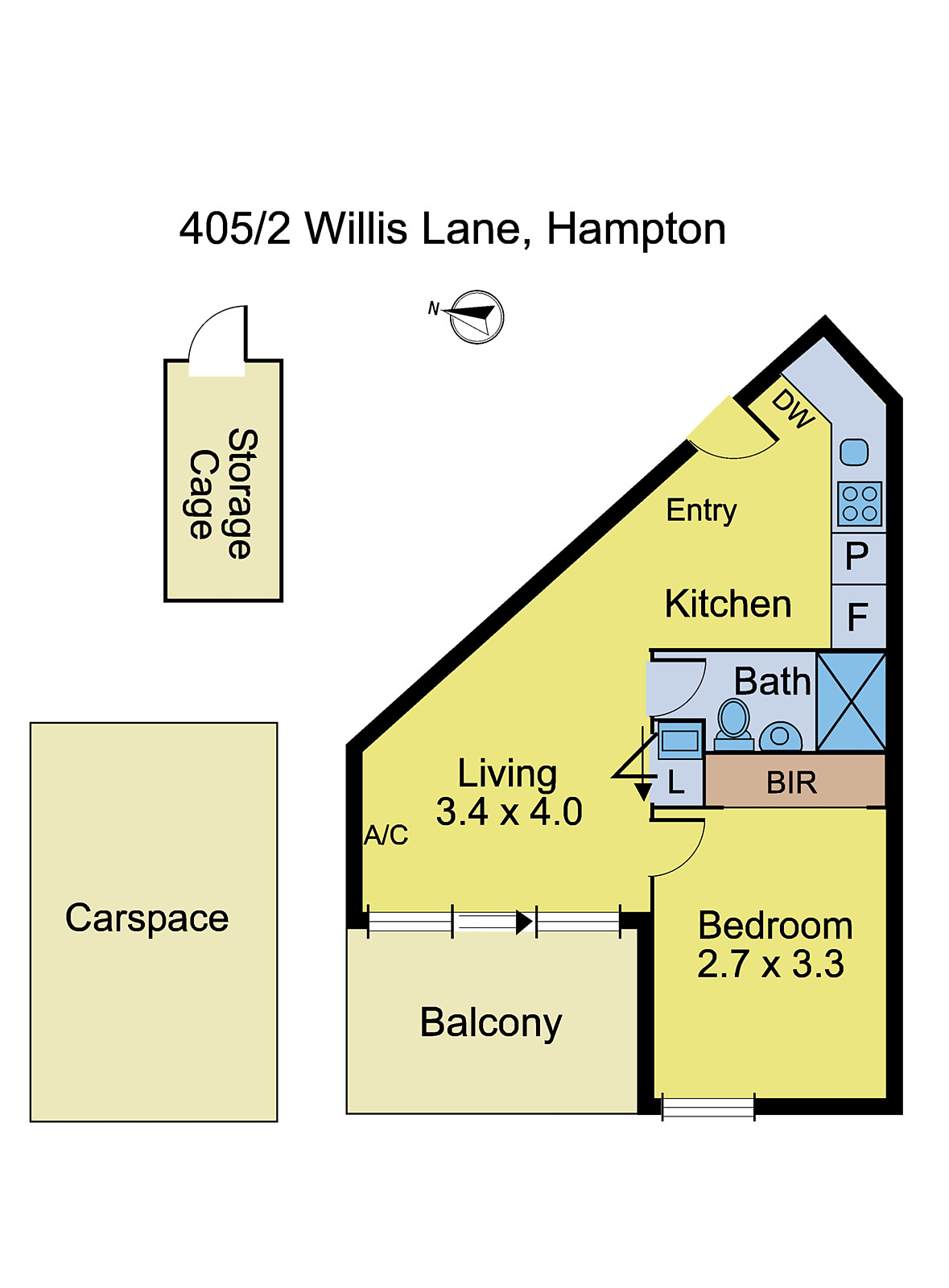 405/2 Willis Lane, Hampton VIC 3188 - Floorplan