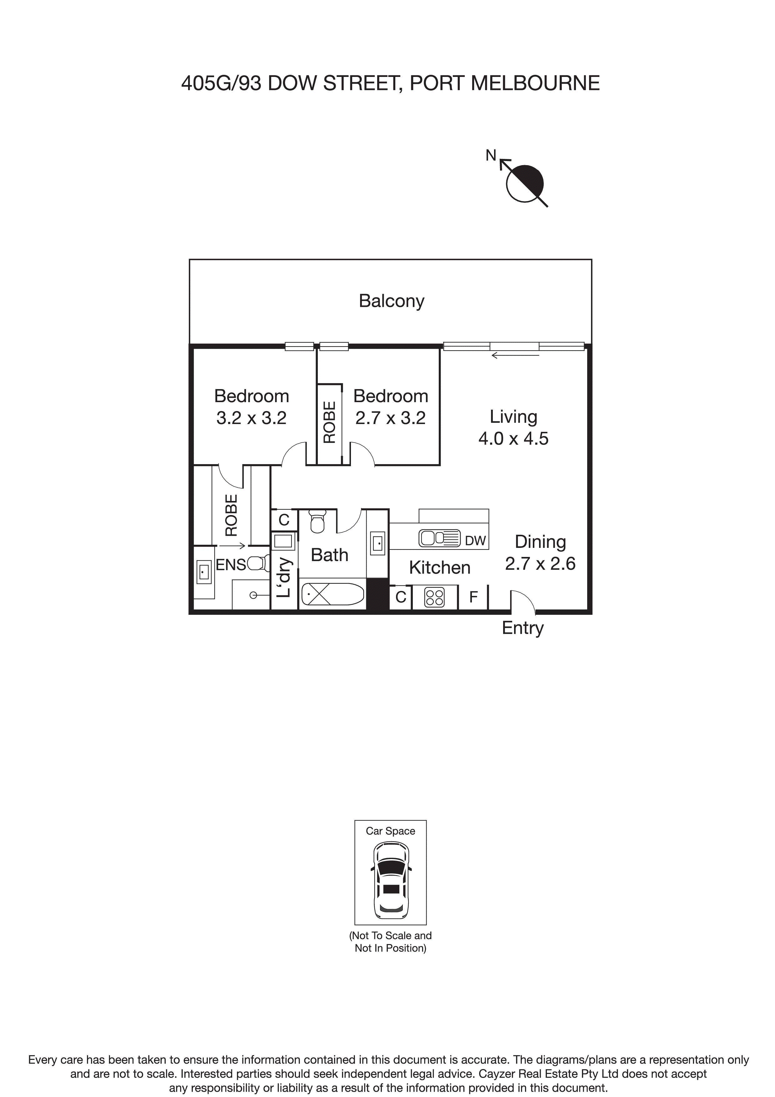 405G/93 Dow Street, PORT MELBOURNE VIC 3207 - Floorplan