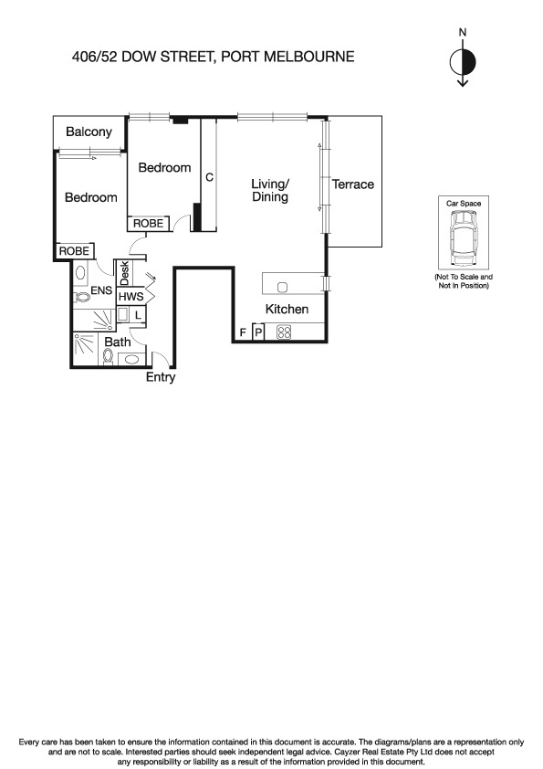 406/52 Dow Street, PORT MELBOURNE VIC 3207 - Floorplan