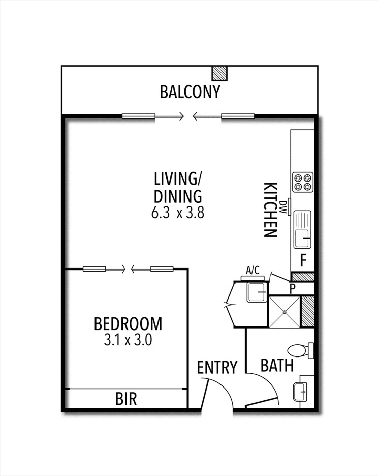 407/185-187 Boundary Road, North Melbourne VIC 3051 - Floorplan