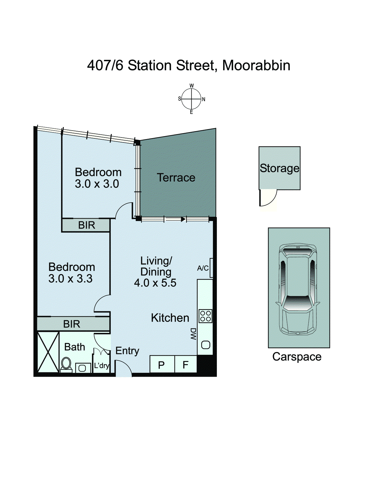 407/6 Station Street, Moorabbin VIC 3189 - Floorplan