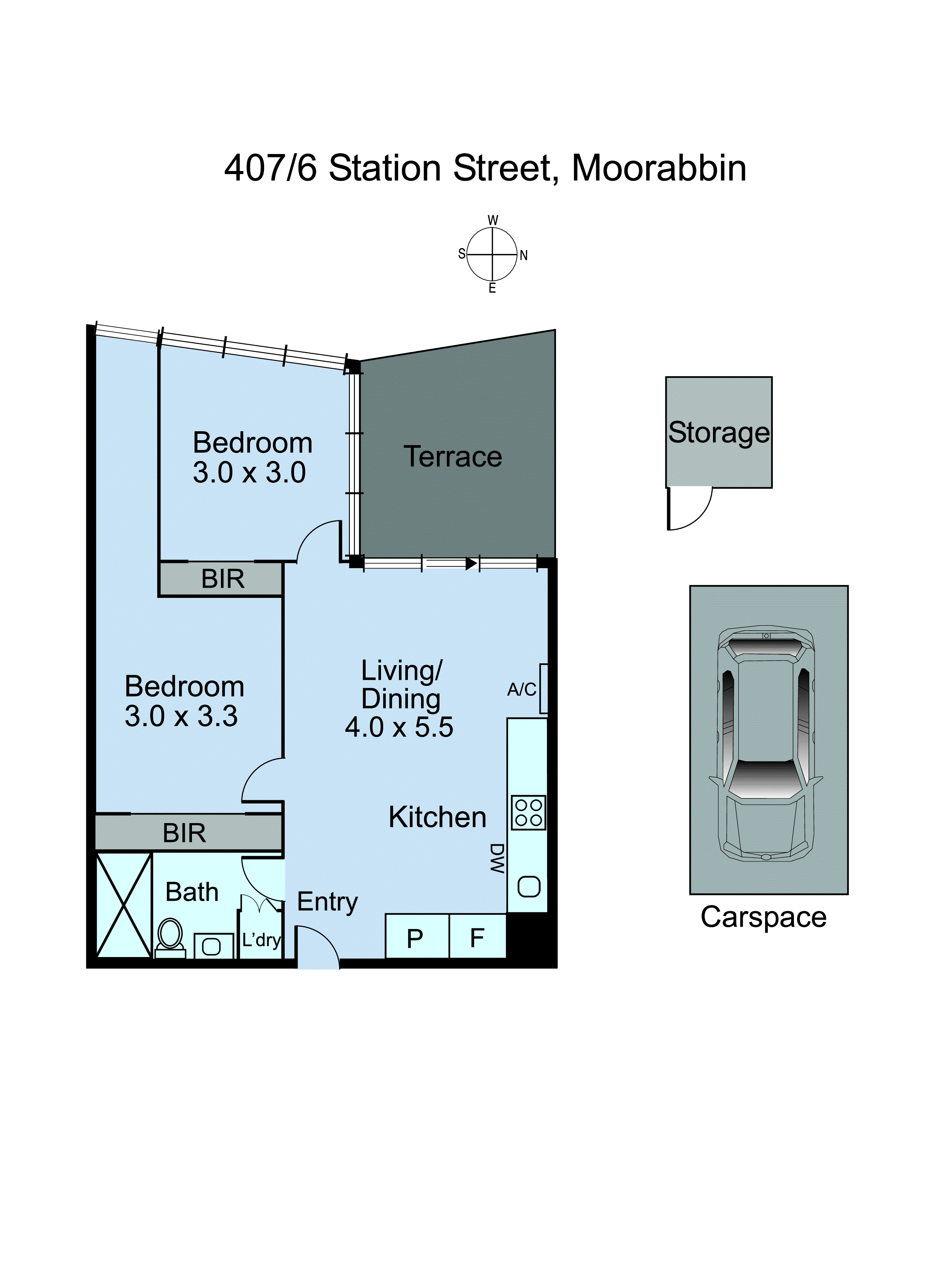 407/6 Station Street, Moorabbin VIC 3189 - Floorplan