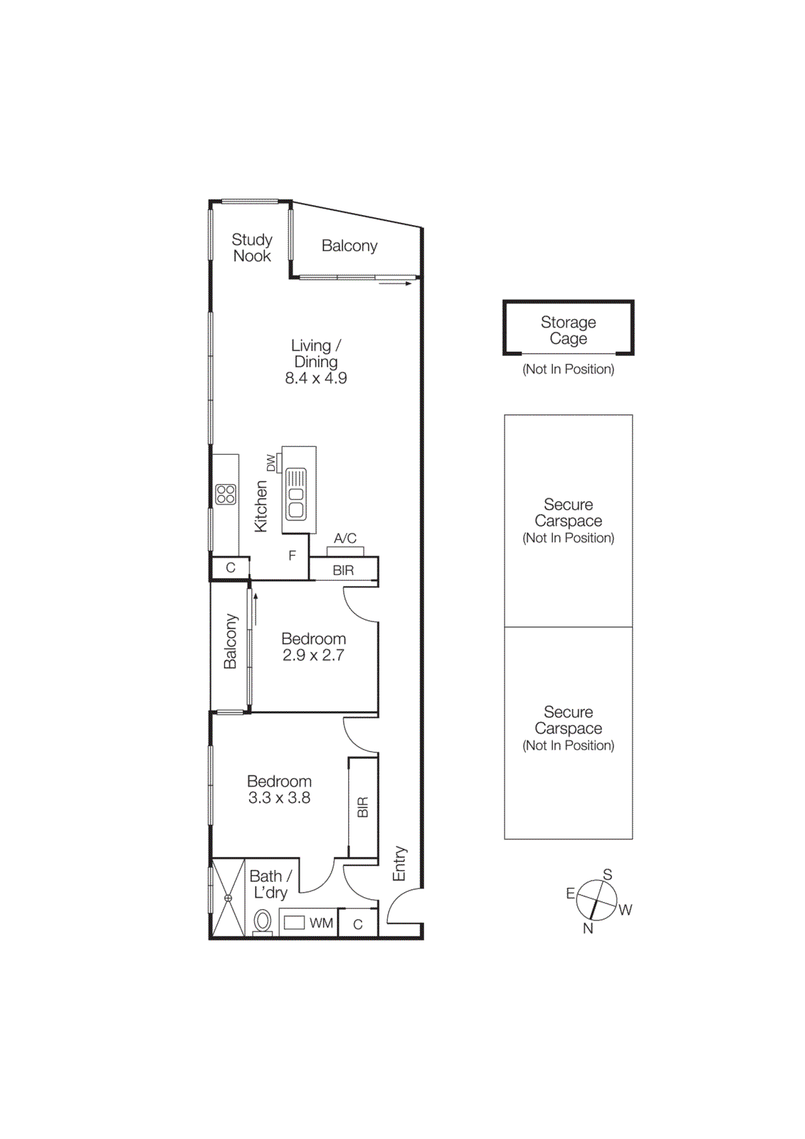 407/83 Queens Road, Melbourne VIC 3004 - Floorplan