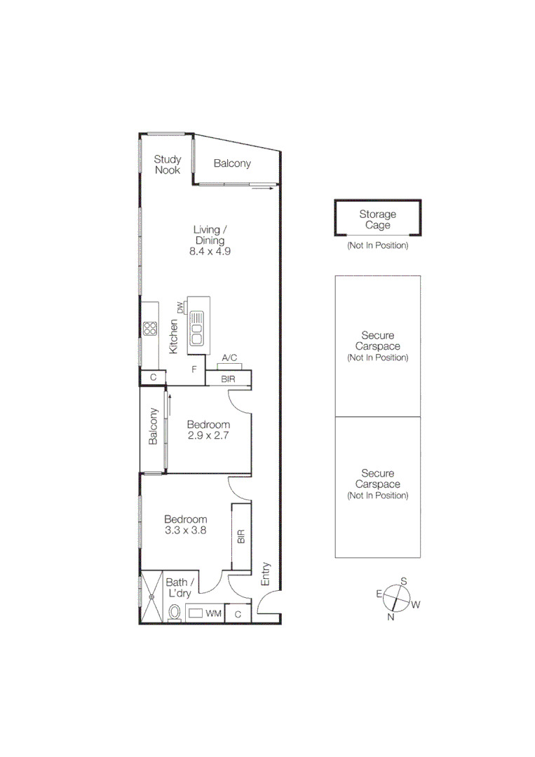 407/83 Queens Road, Melbourne VIC 3004 - Floorplan