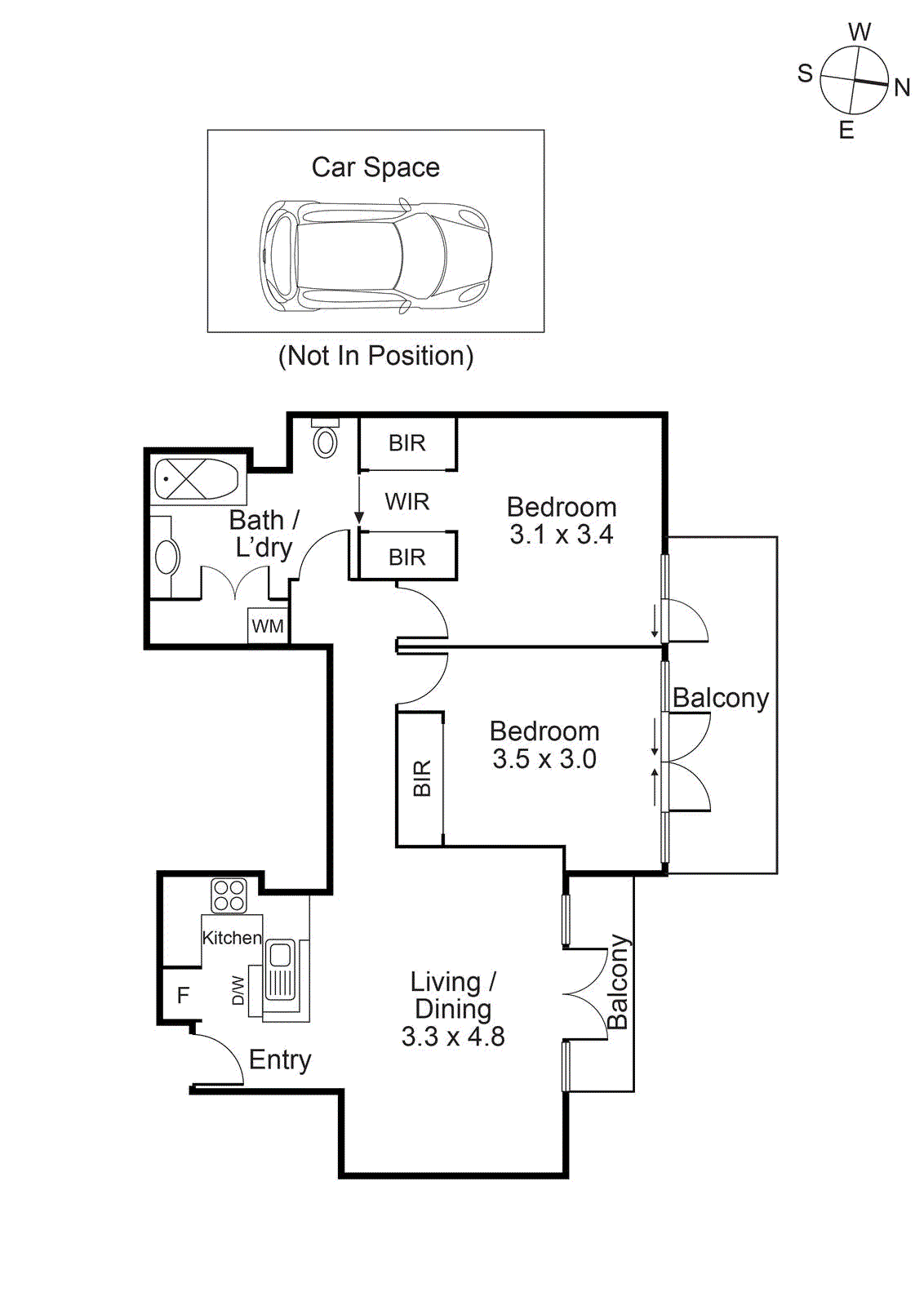 408/52 Darling Street, South Yarra VIC 3141 - Floorplan