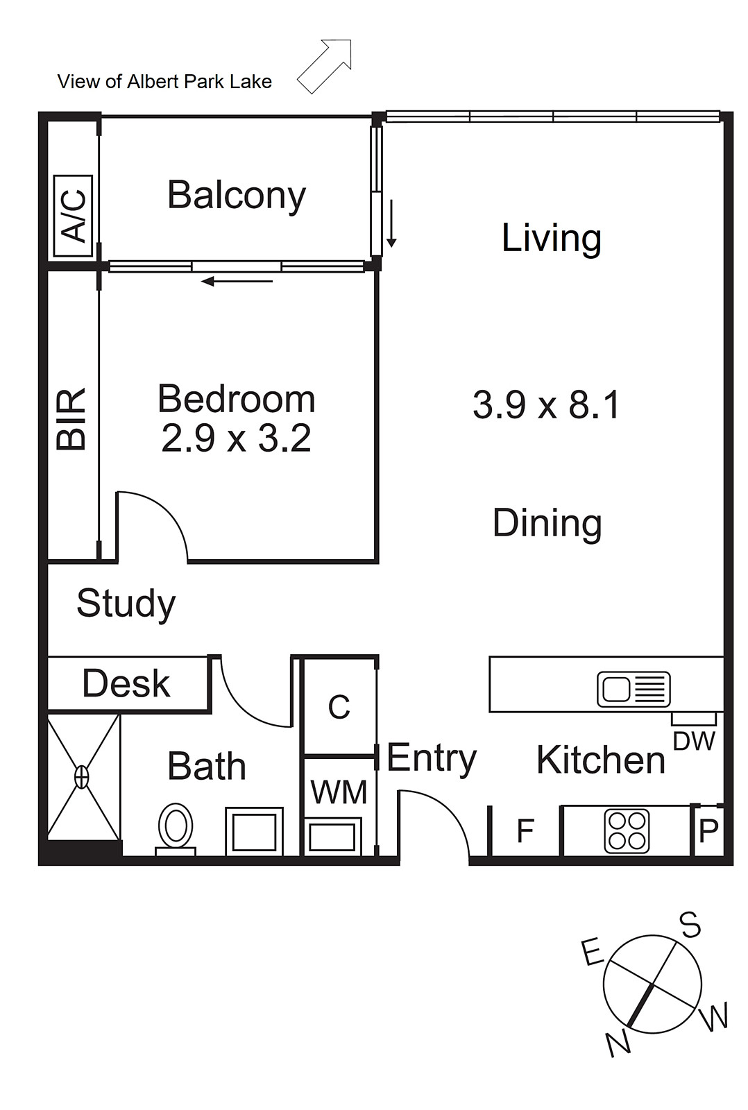 408/70 Queens Road, Melbourne VIC 3004 - Floorplan