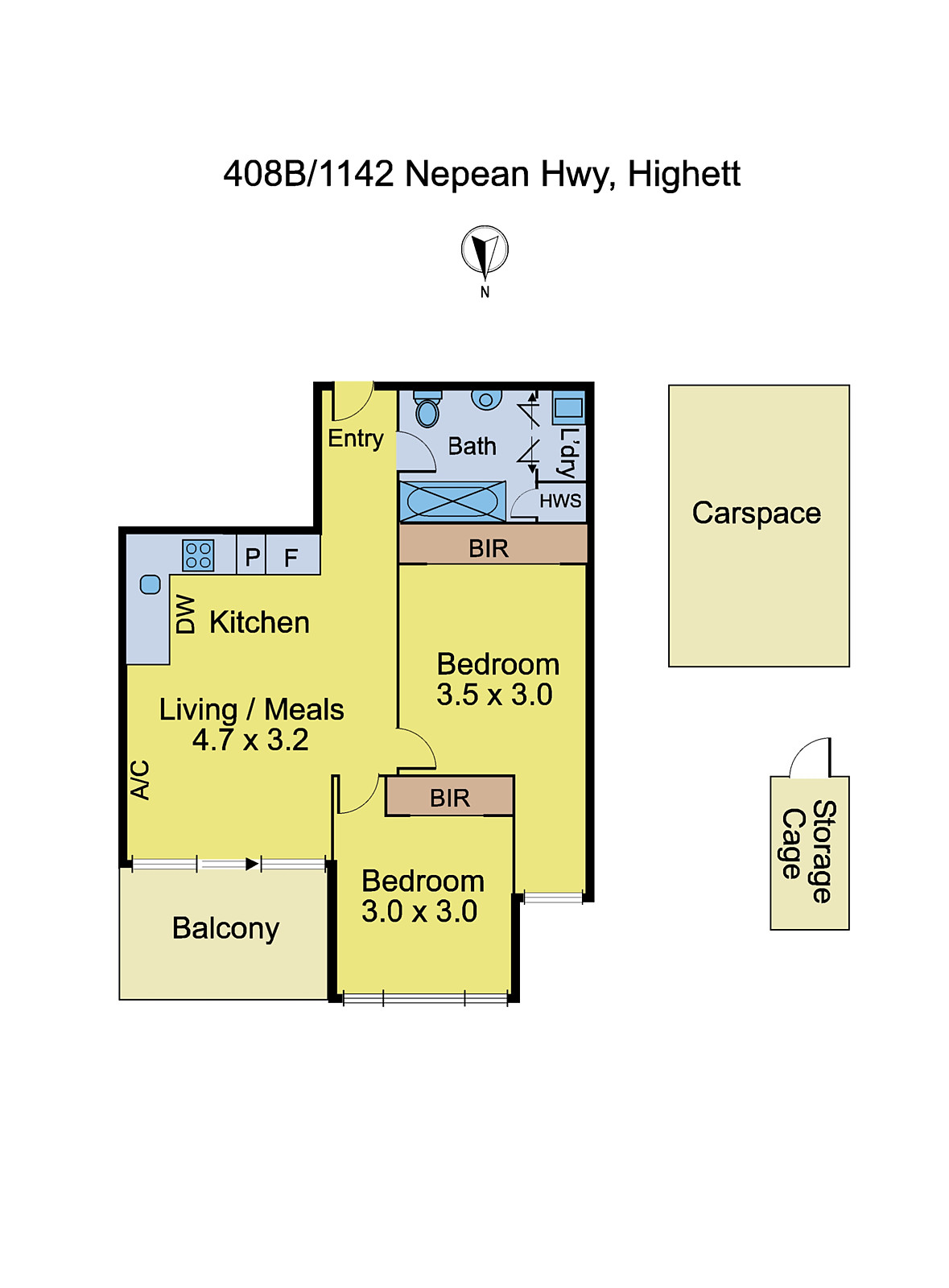 408B/1142 Nepean Highway, Highett VIC 3190 - Floorplan
