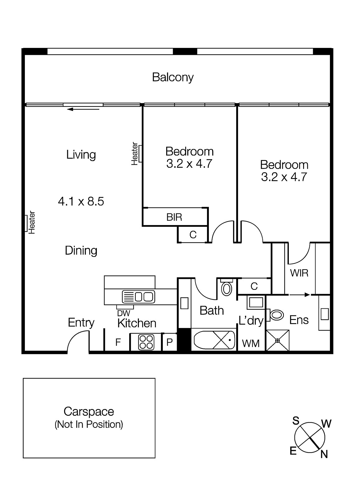 409G/93 Dow Street, Port Melbourne VIC 3207 - Floorplan