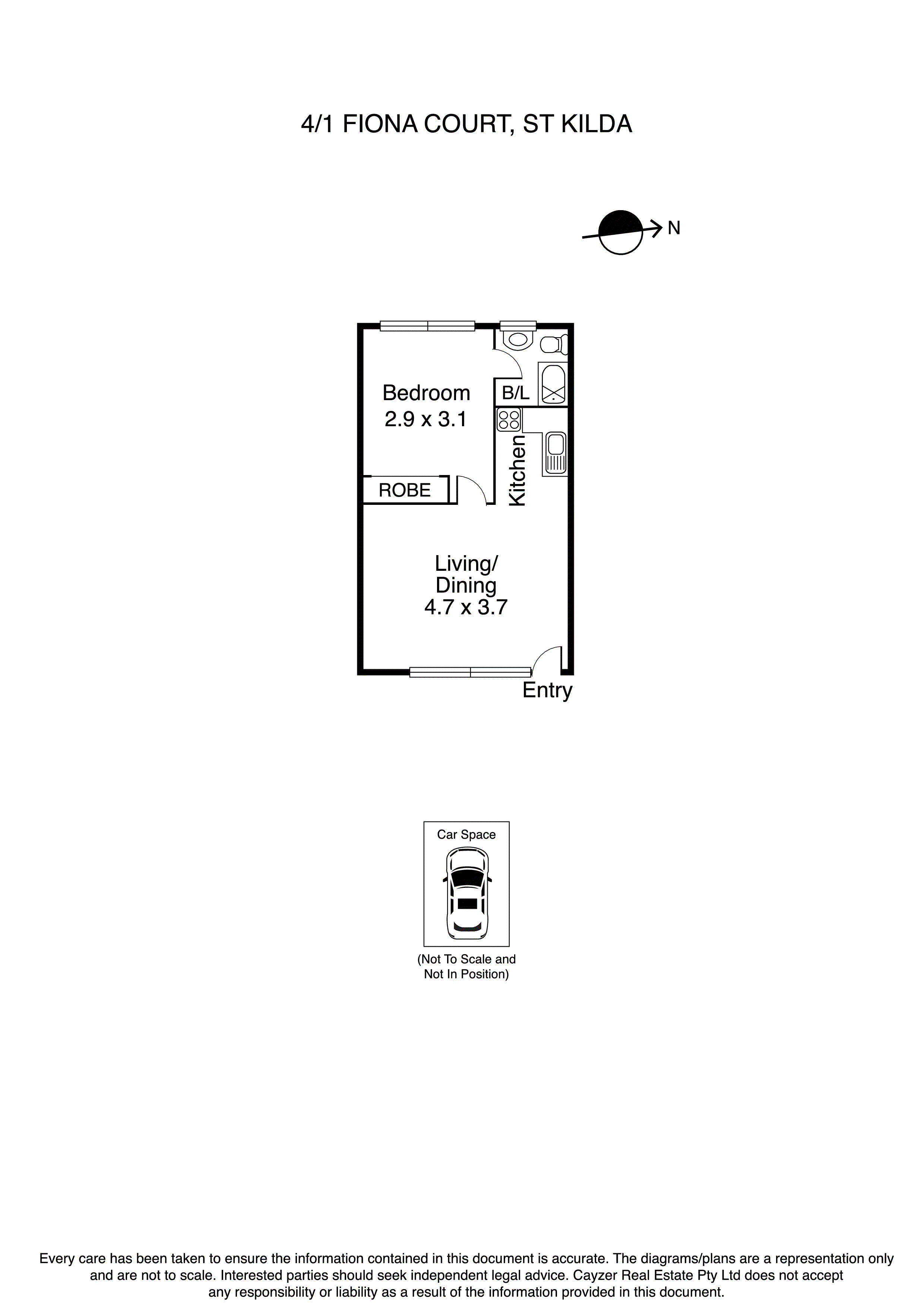 4/1 Fiona Court, ST KILDA VIC 3182 - Floorplan