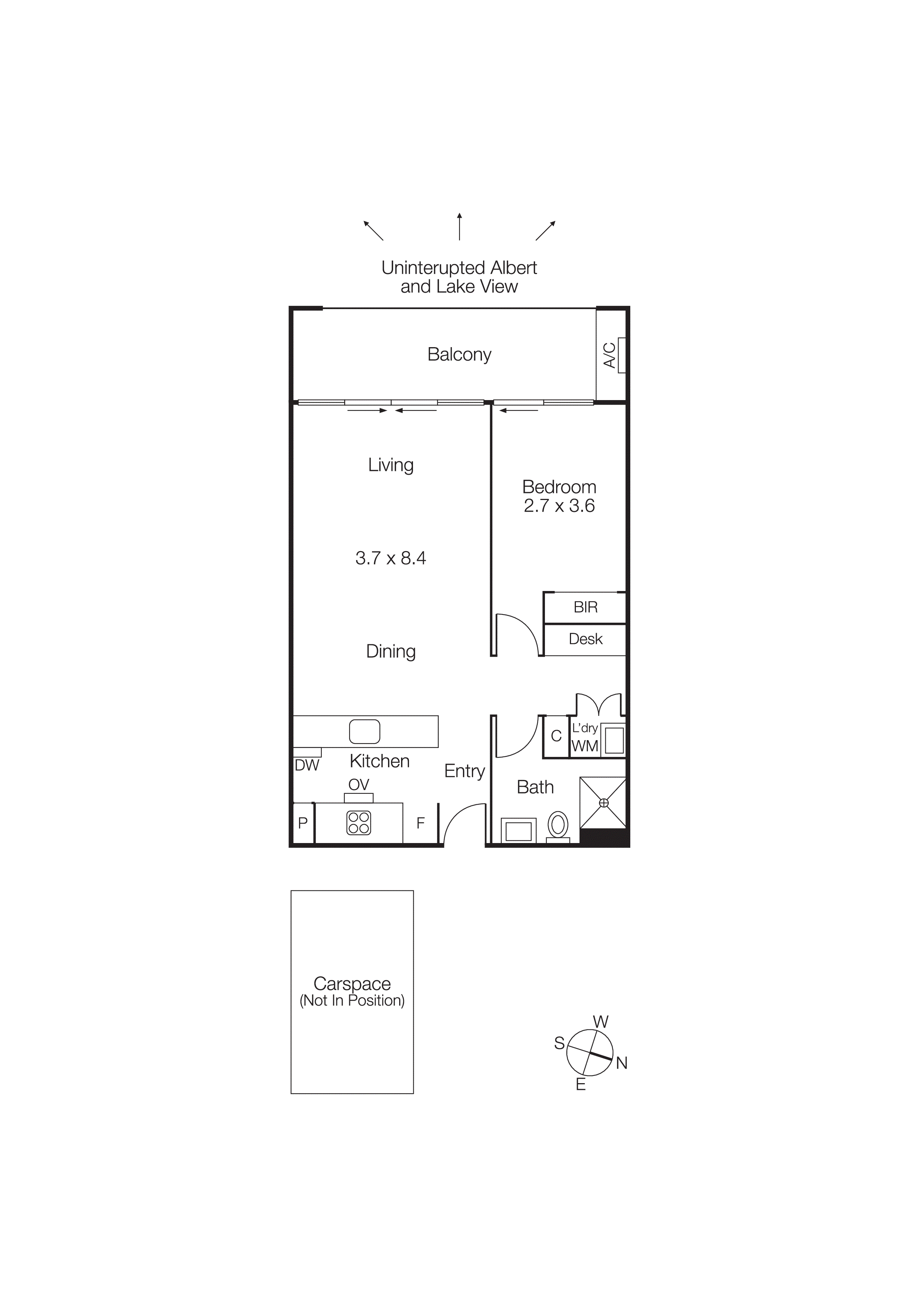 410/70 Queens Road, Melbourne VIC 3004 - Floorplan